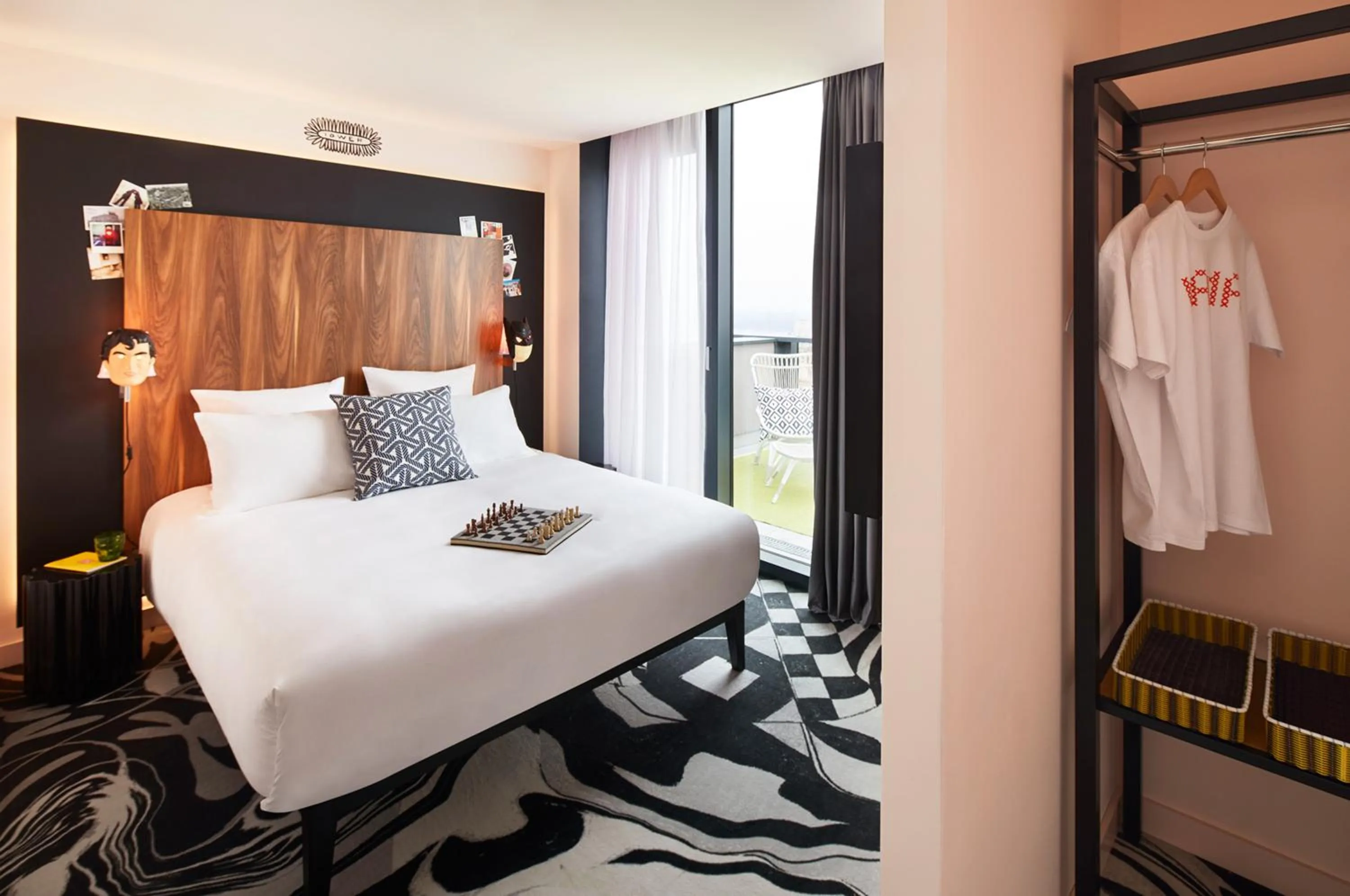 Bed in Mama Shelter Belgrade