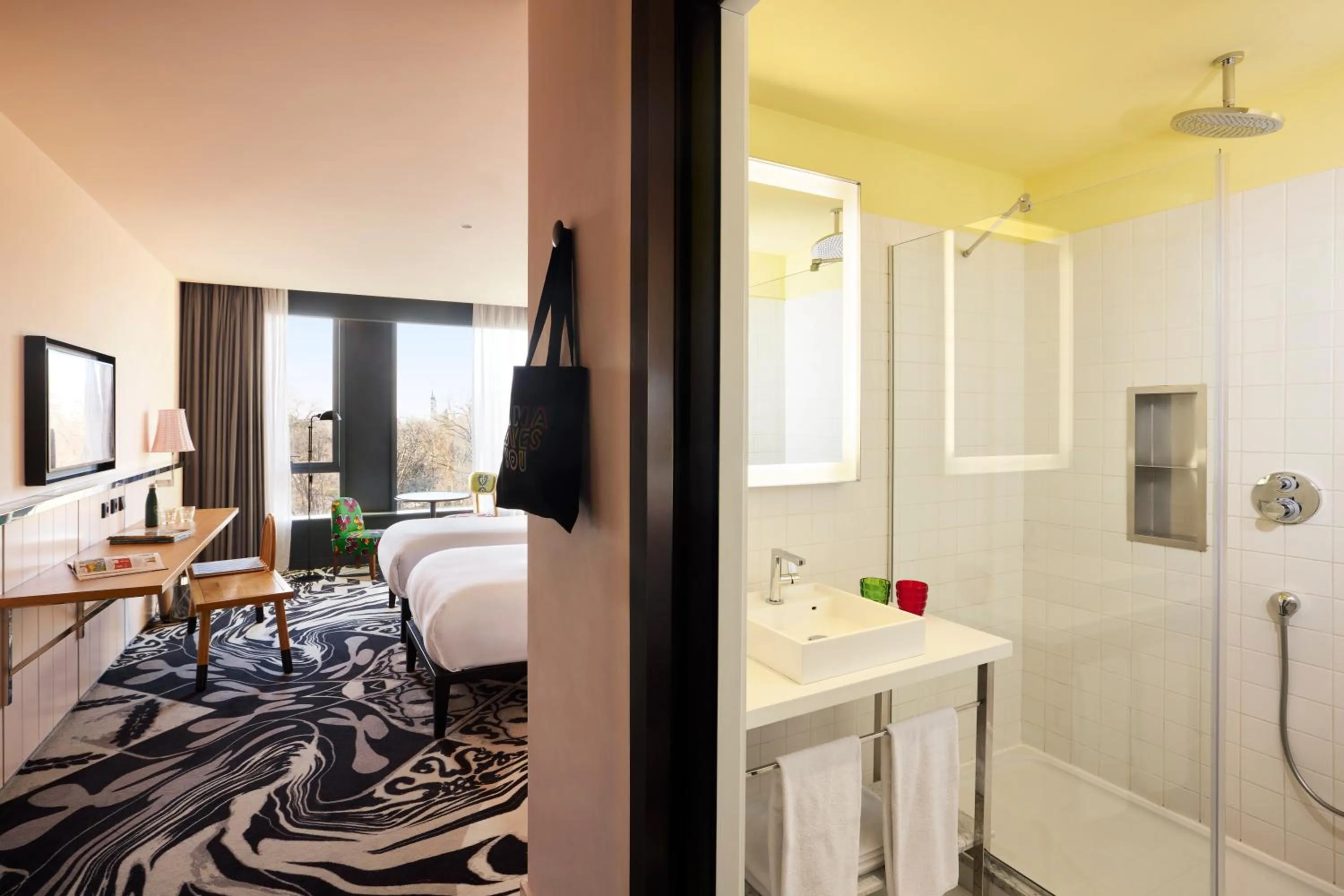 Bed in Mama Shelter Belgrade