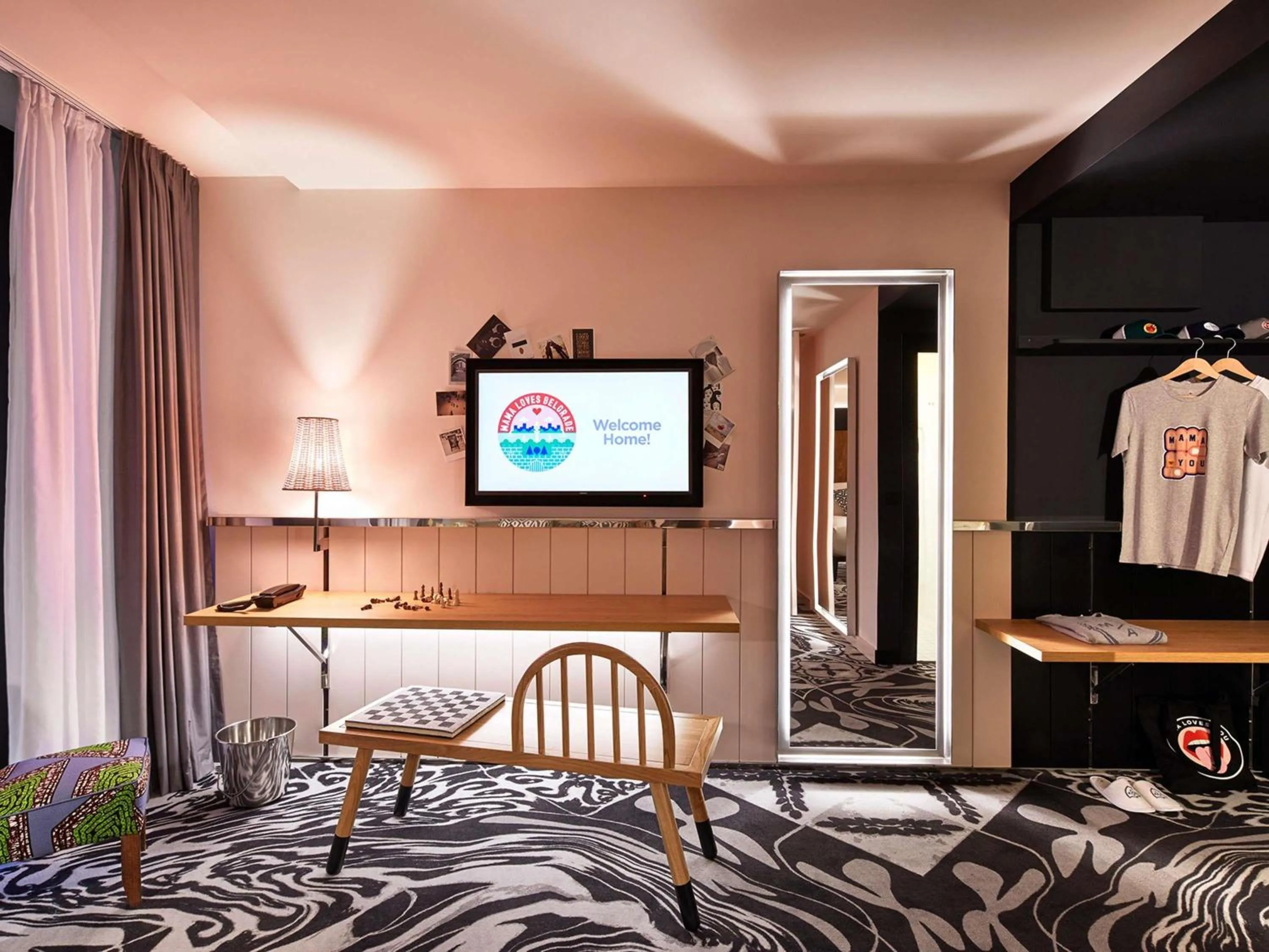 Bedroom, Bed in Mama Shelter Belgrade