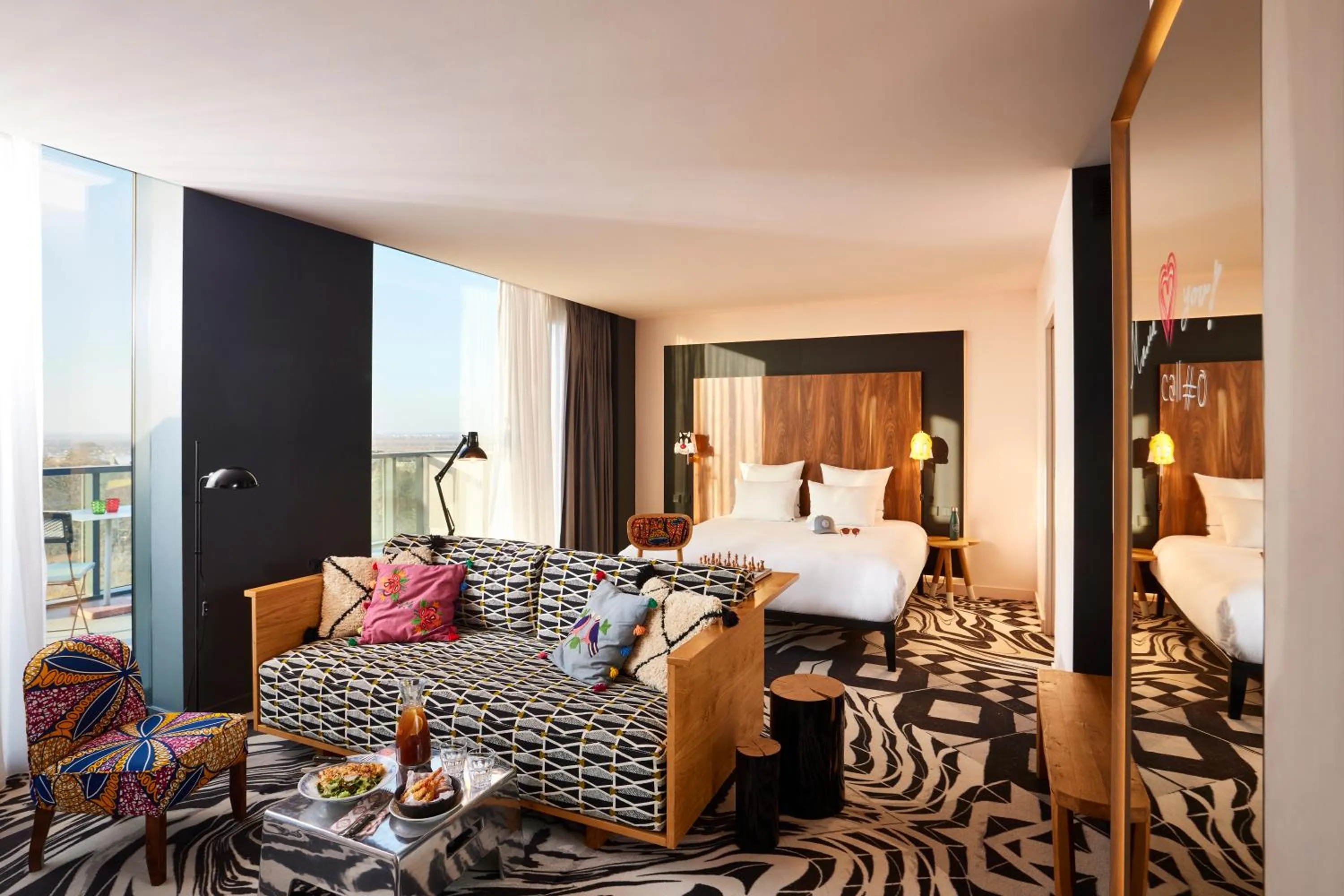 Bed in Mama Shelter Belgrade