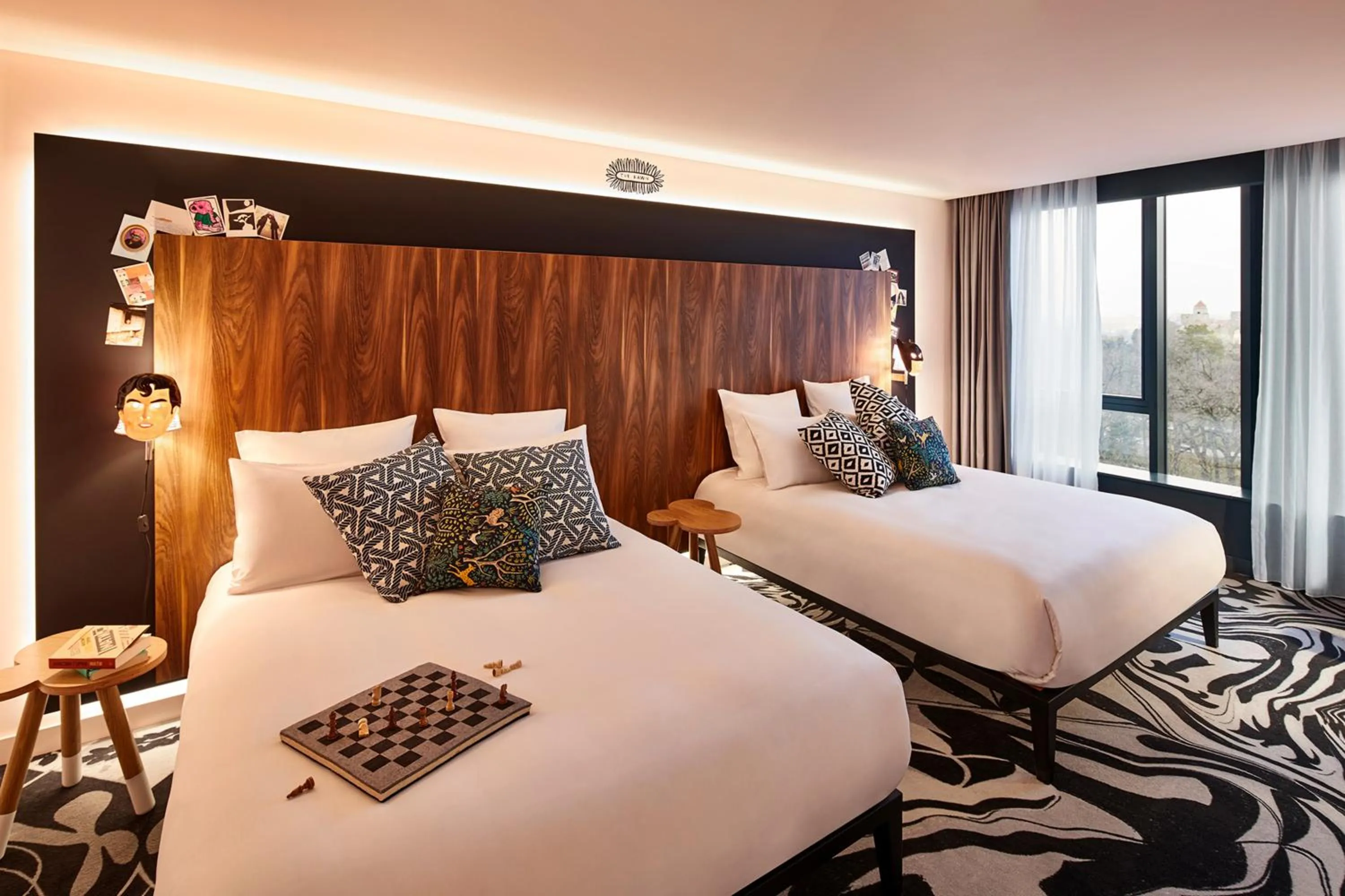 Bed in Mama Shelter Belgrade