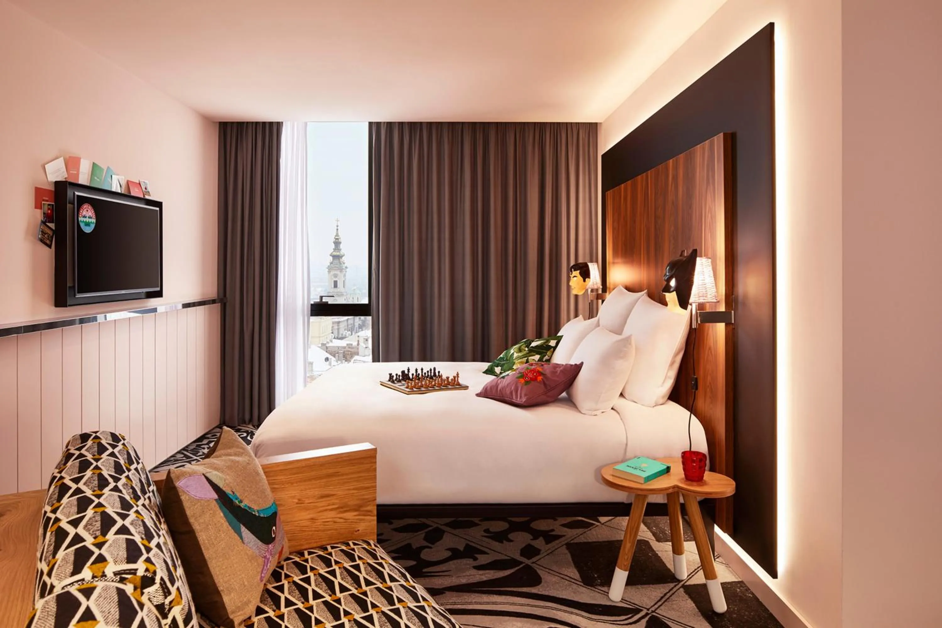 Bed in Mama Shelter Belgrade