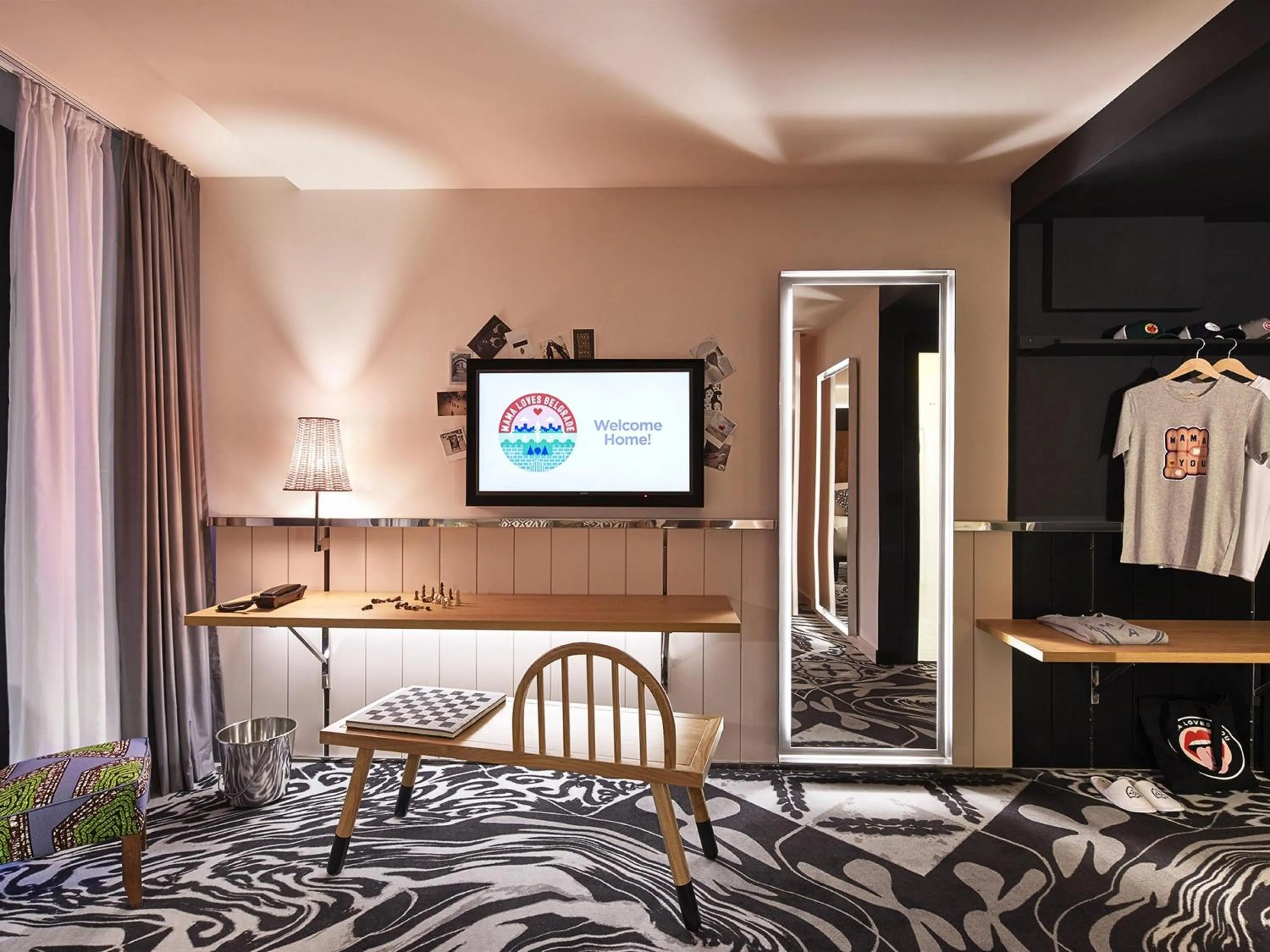 Bedroom, Bed in Mama Shelter Belgrade