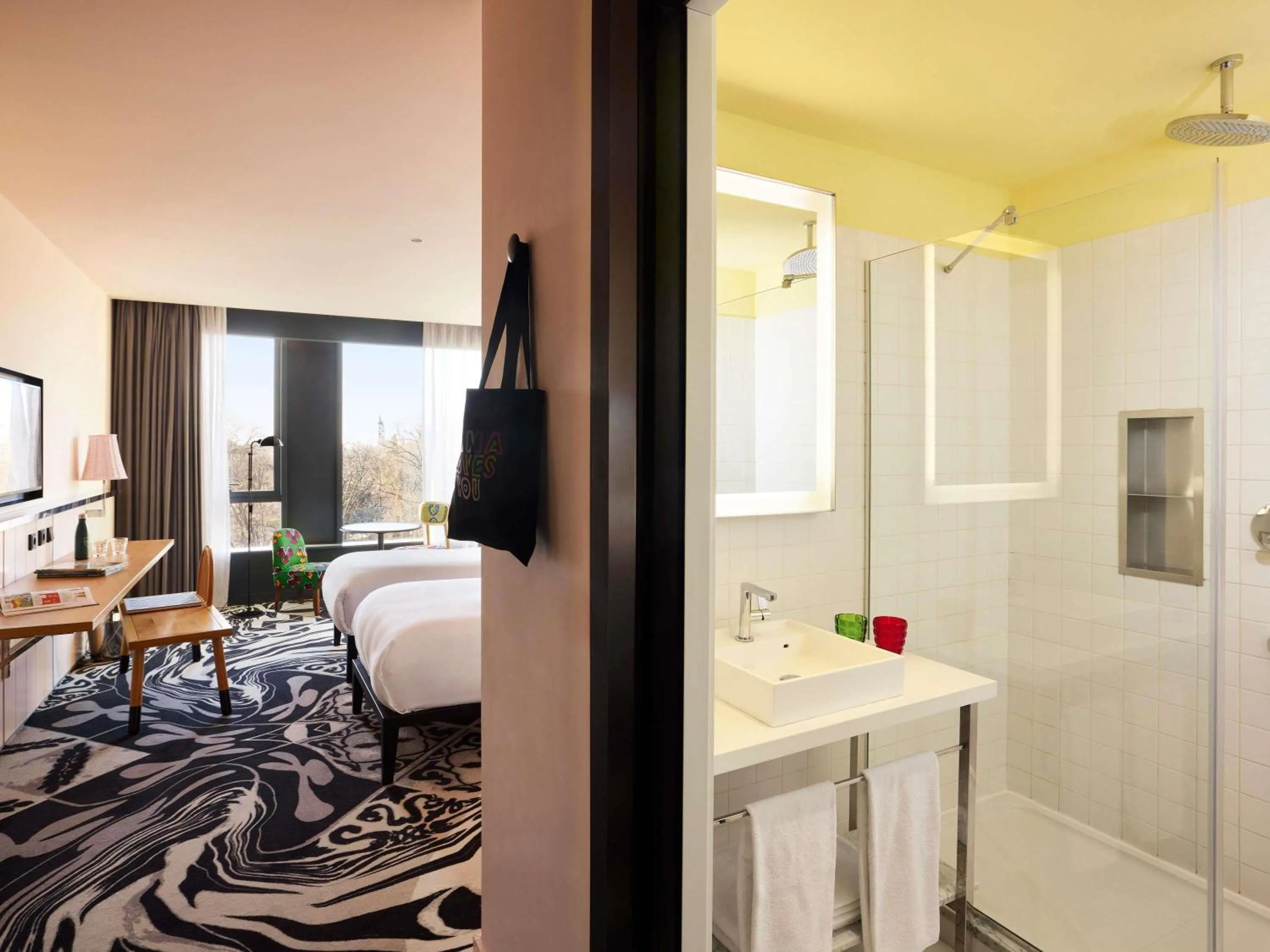 Bedroom, Bed in Mama Shelter Belgrade