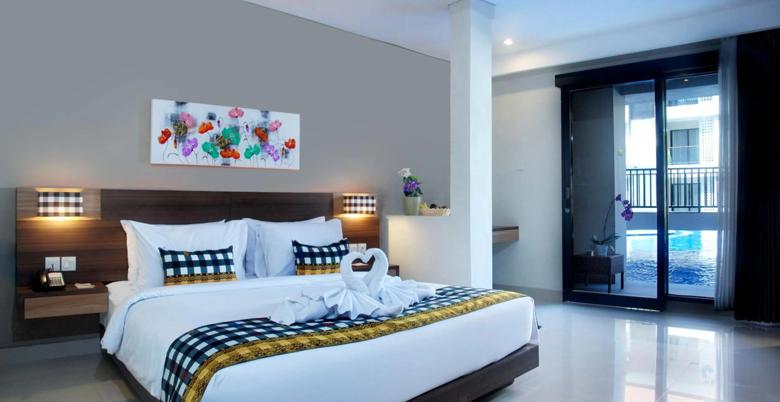 Photo of the whole room, Bed in Grand Barong Resort