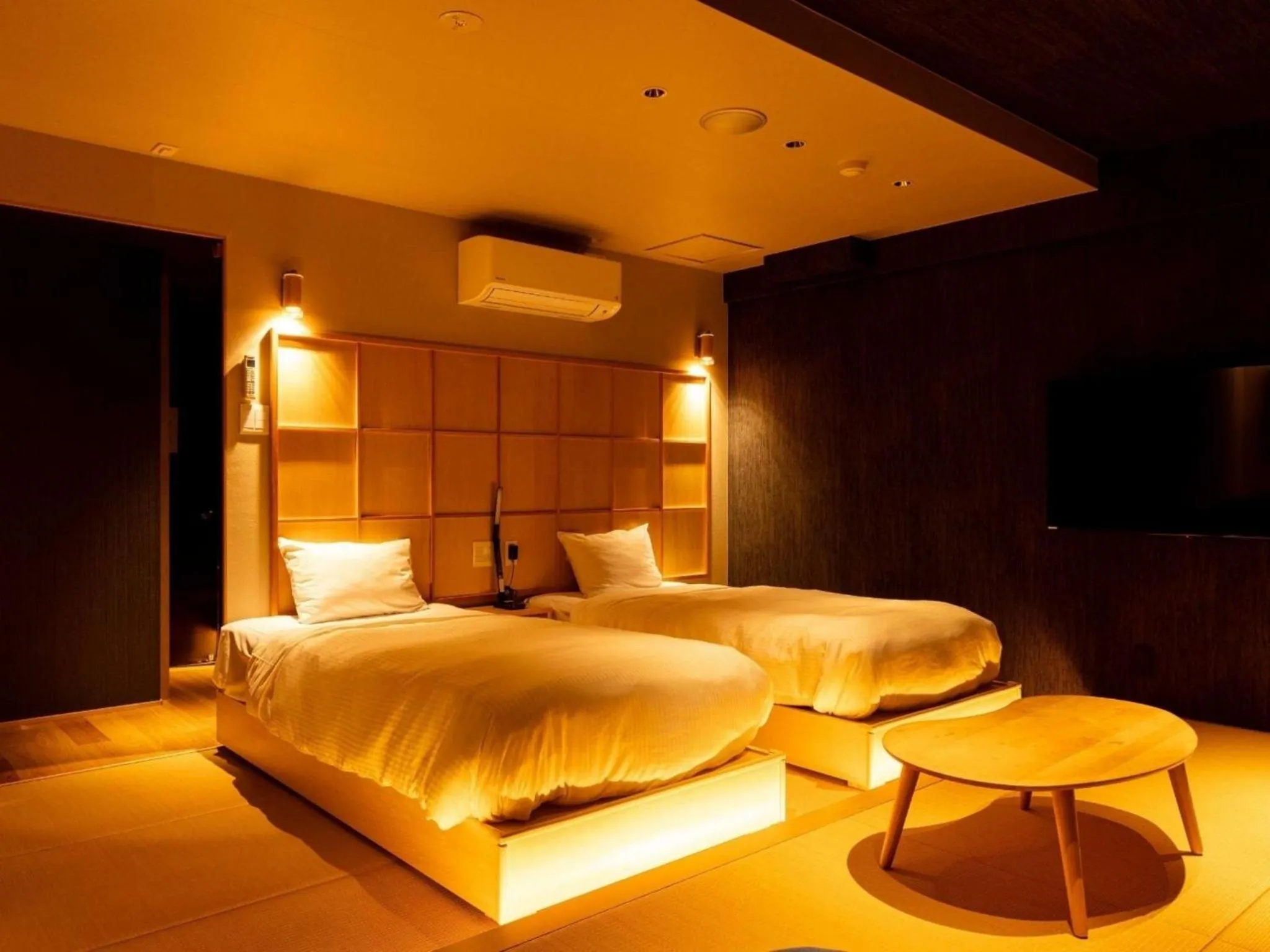 Bed in Nagasaki Sky Hotel