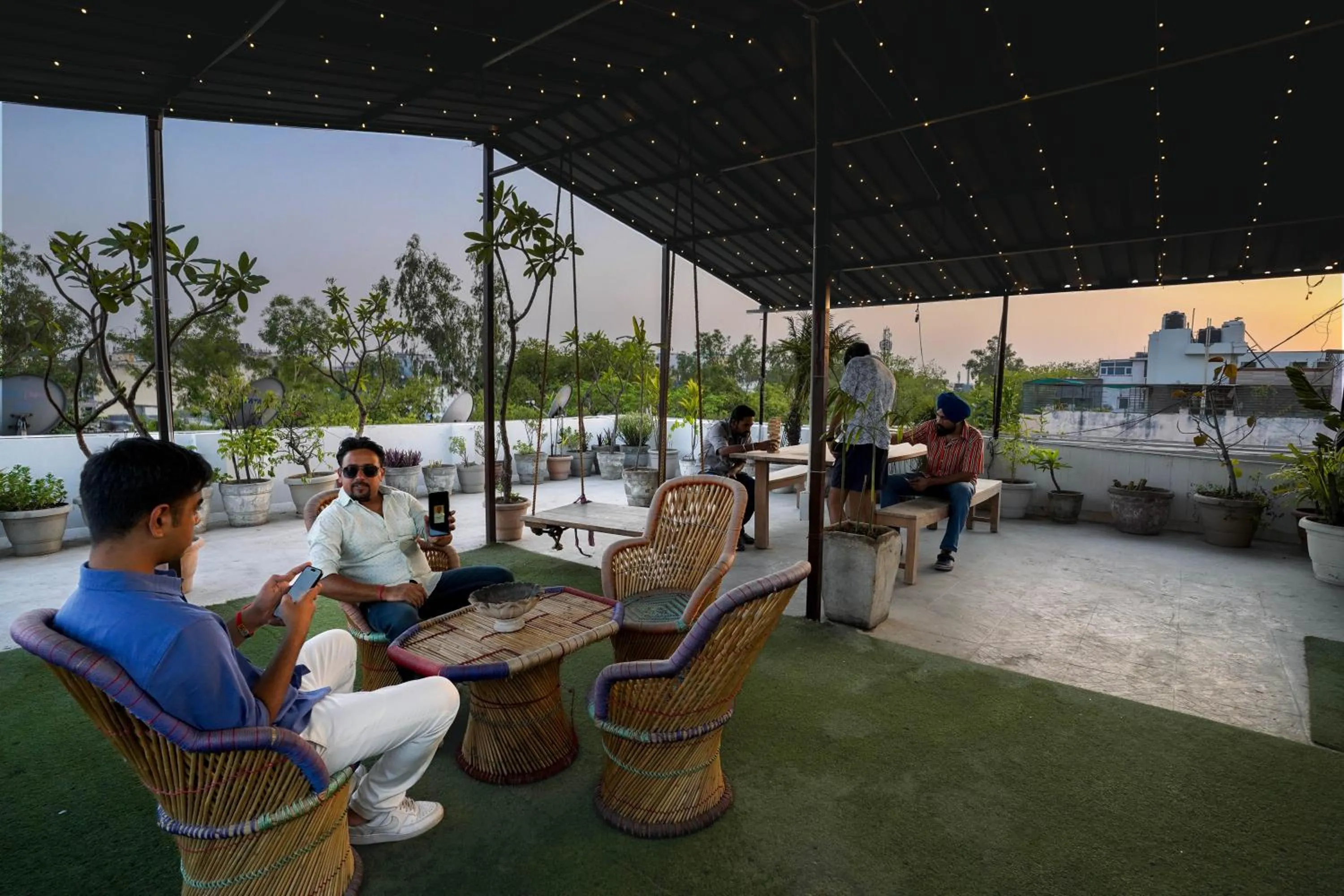 Balcony/Terrace in Hide-In Hostel Delhi