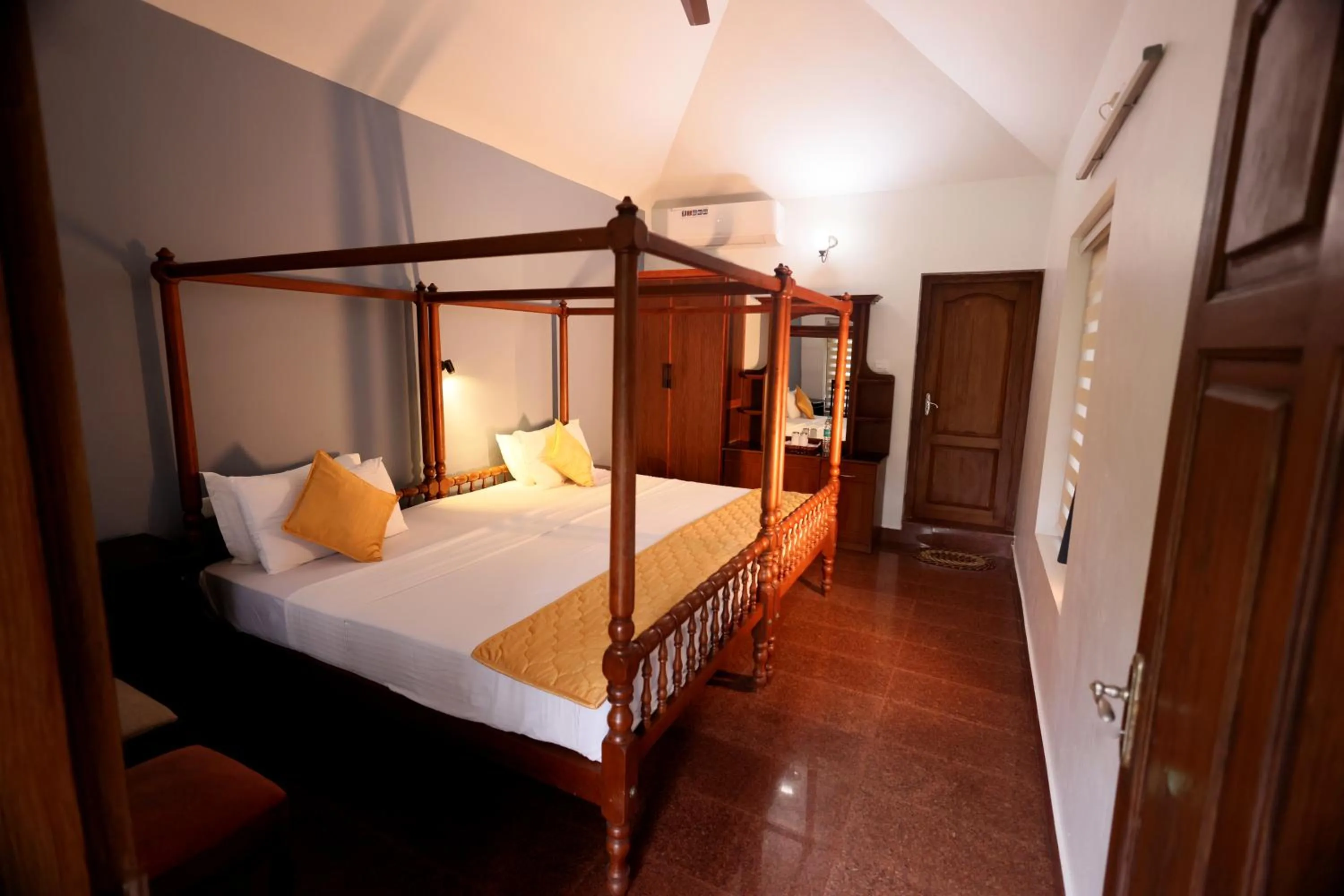 Bed in Ideal Ayurvedic Resort Kovalam