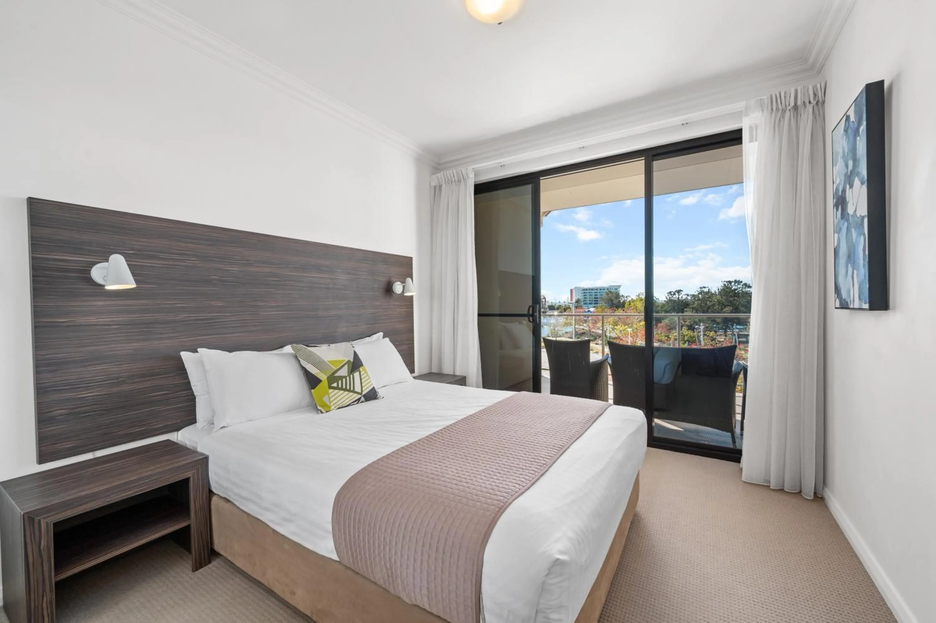 Bed in Dolphin Quay Apartments