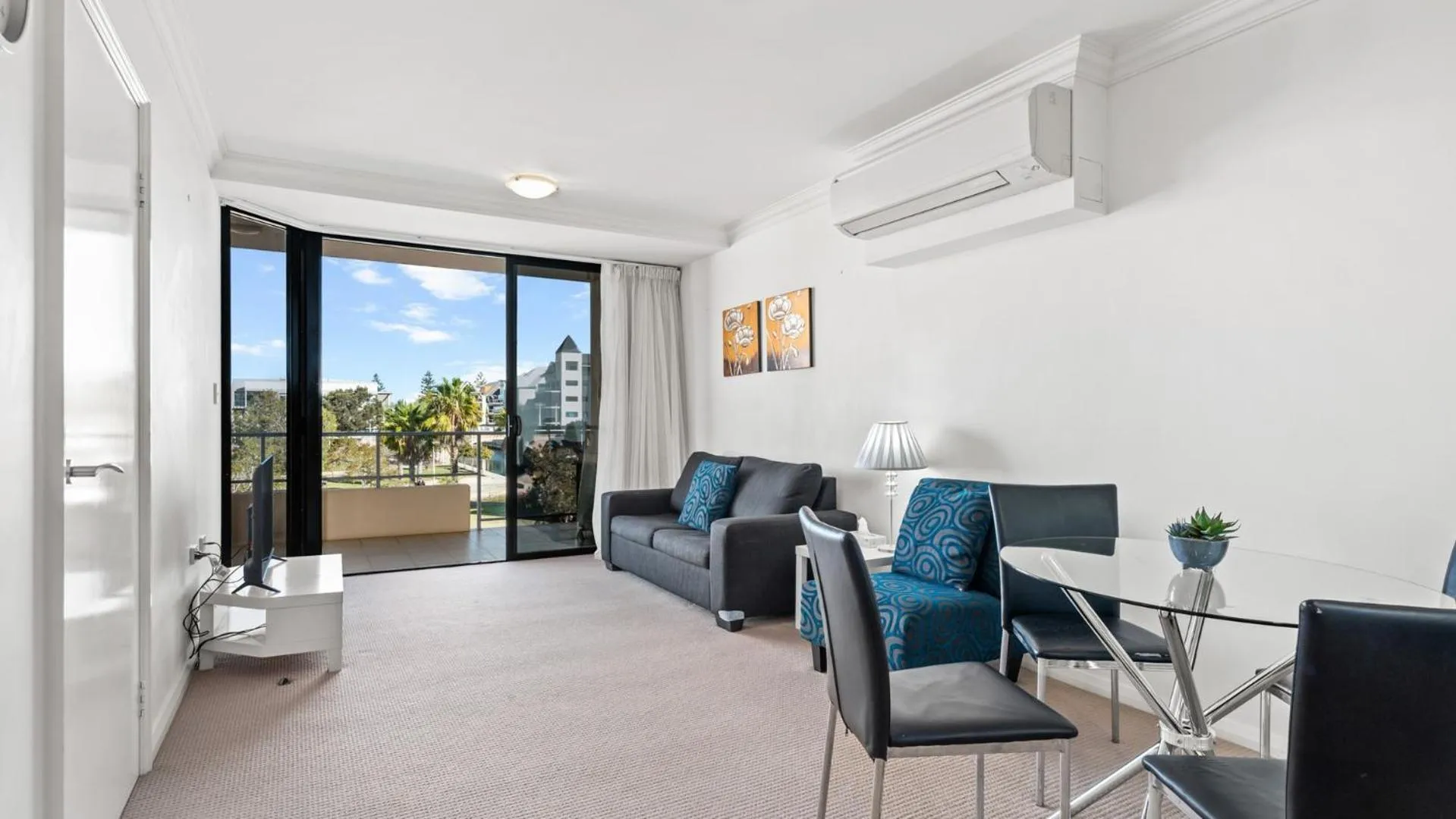 Living room in Dolphin Quay Apartments