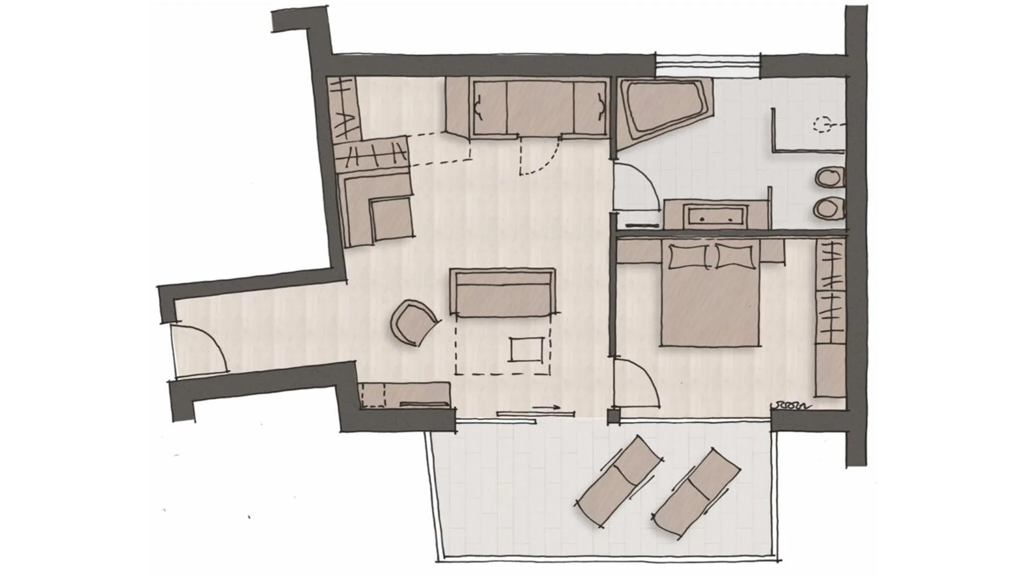 Floor plan in Hotel Christof