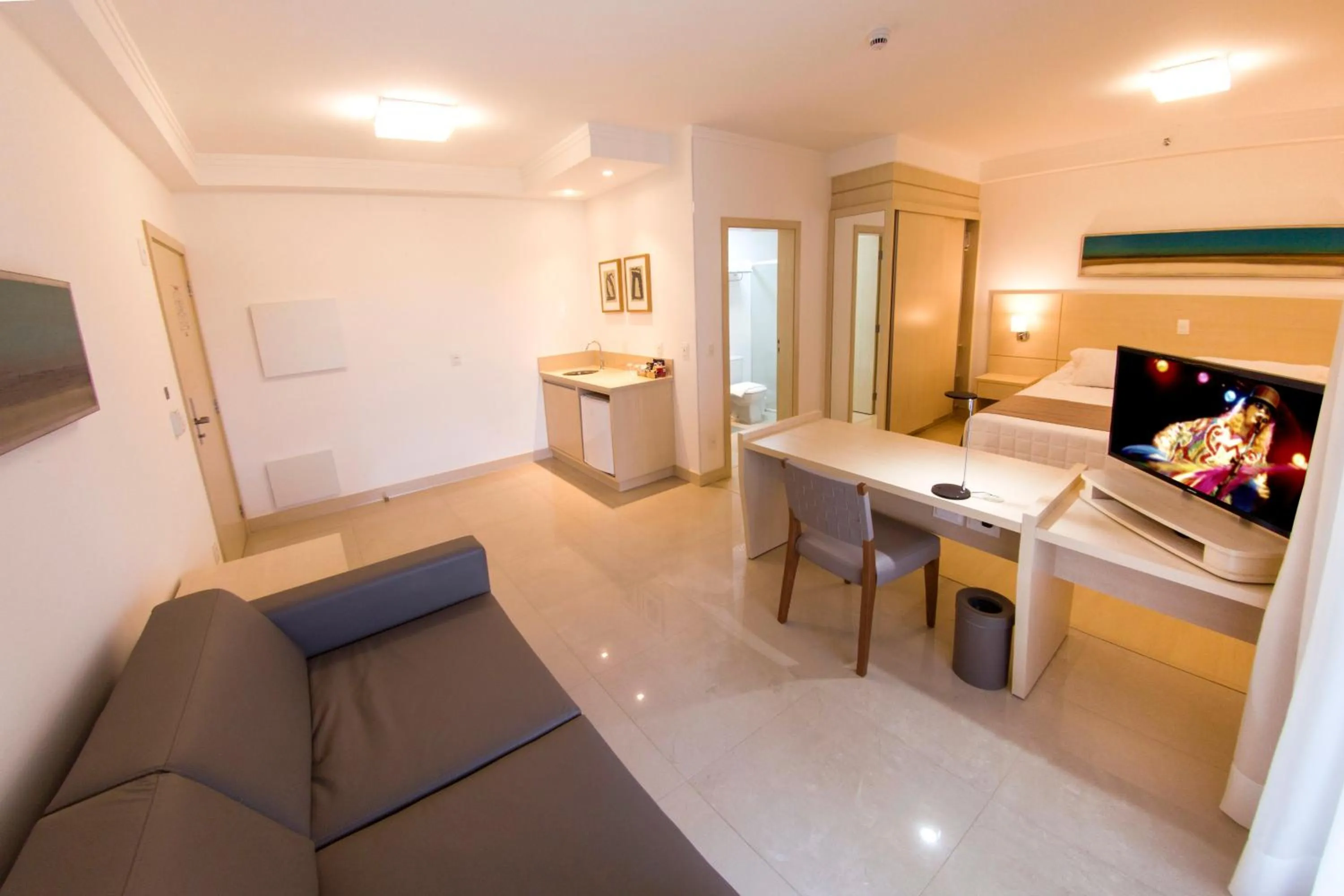 Bedroom in Hotel Araucaria Flat Araraquara