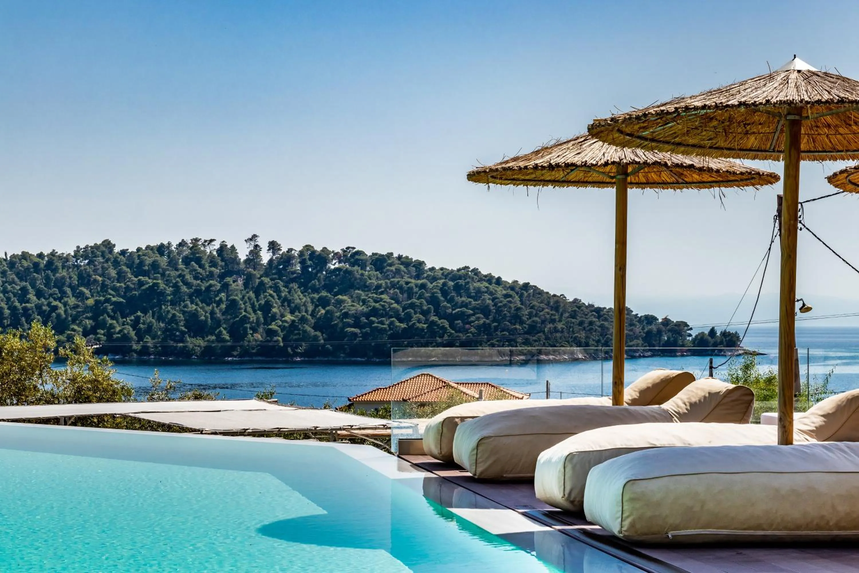 Swimming pool in Panormos Beach Hotel Skopelos