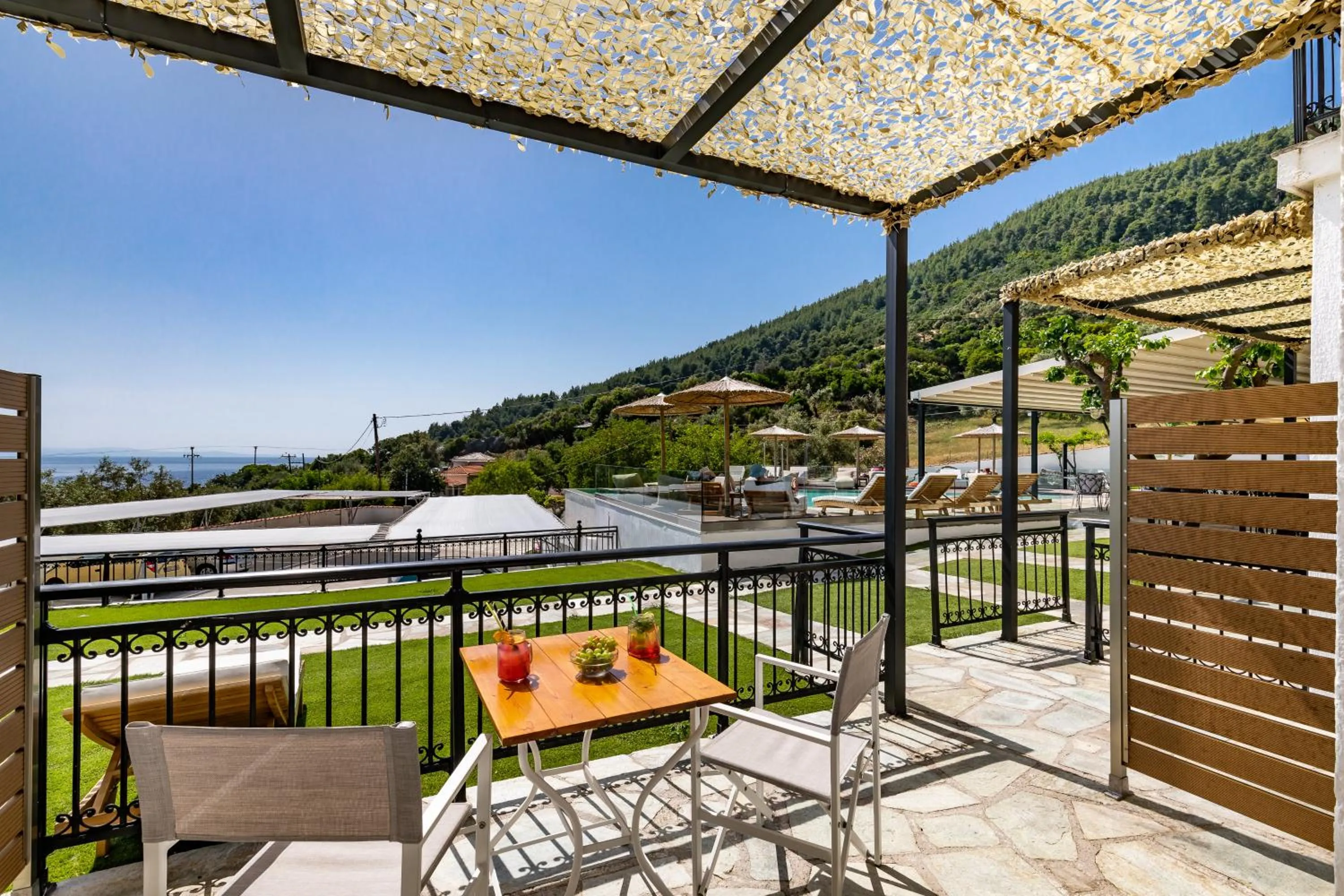 Balcony/Terrace in Panormos Beach Hotel Skopelos