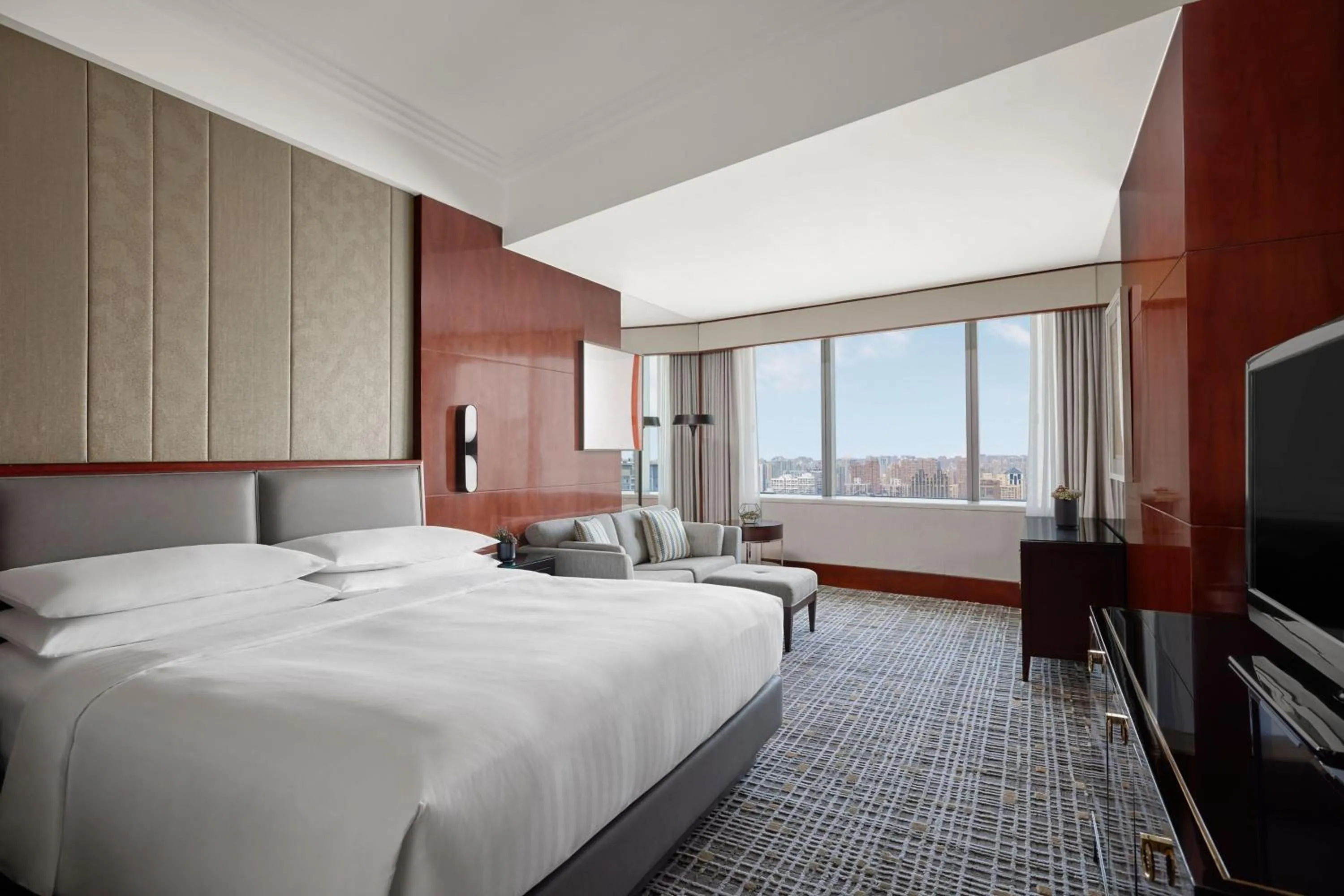 Bedroom, Bed in Shanghai Marriott Marquis City Centre