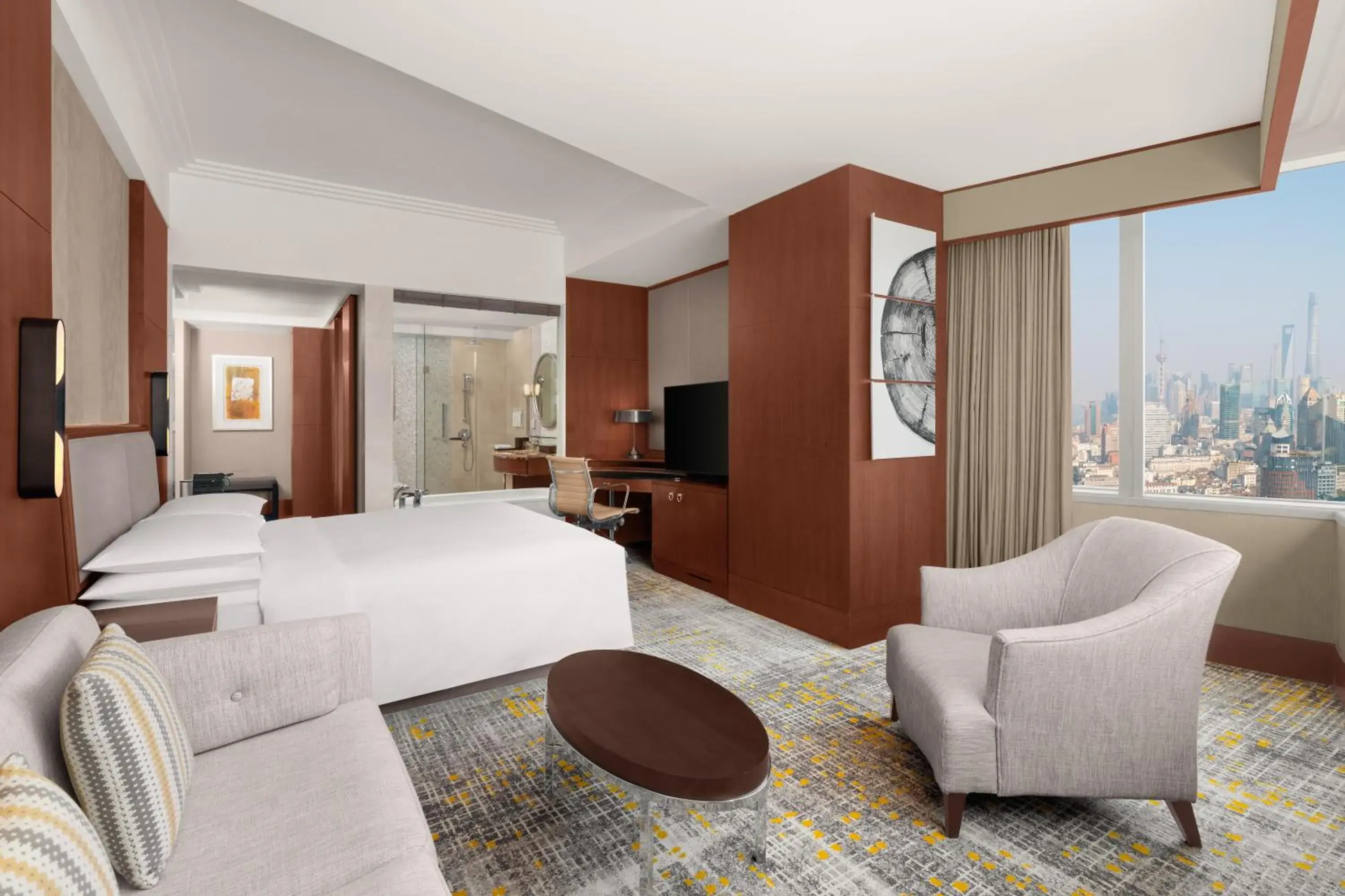 King Room with Bund View - High Floor in Shanghai Marriott Marquis City Centre King Room with Bund View - High Floor in Shanghai Marriott Marquis City Centre