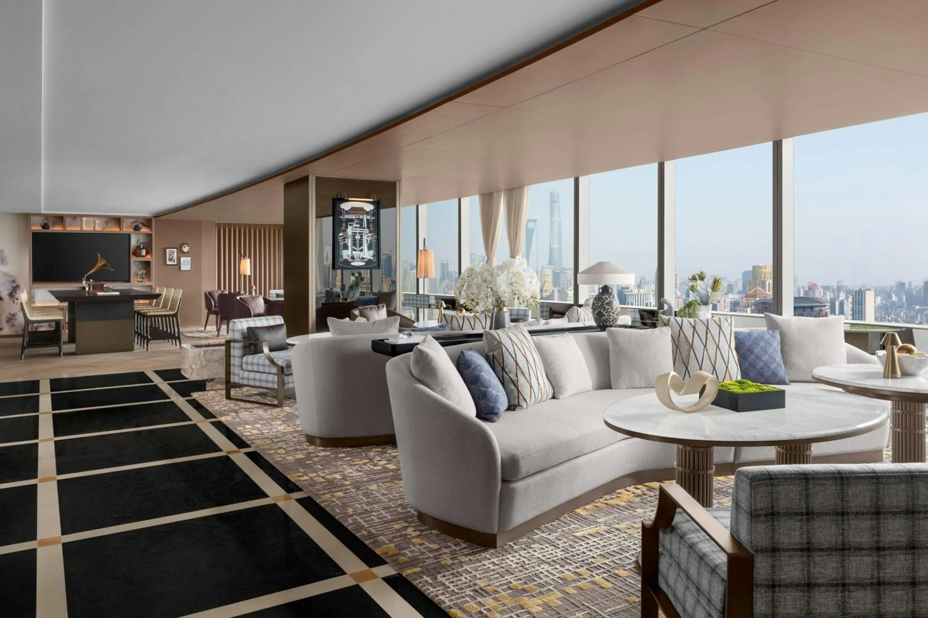 Lounge or bar in Shanghai Marriott Marquis City Centre