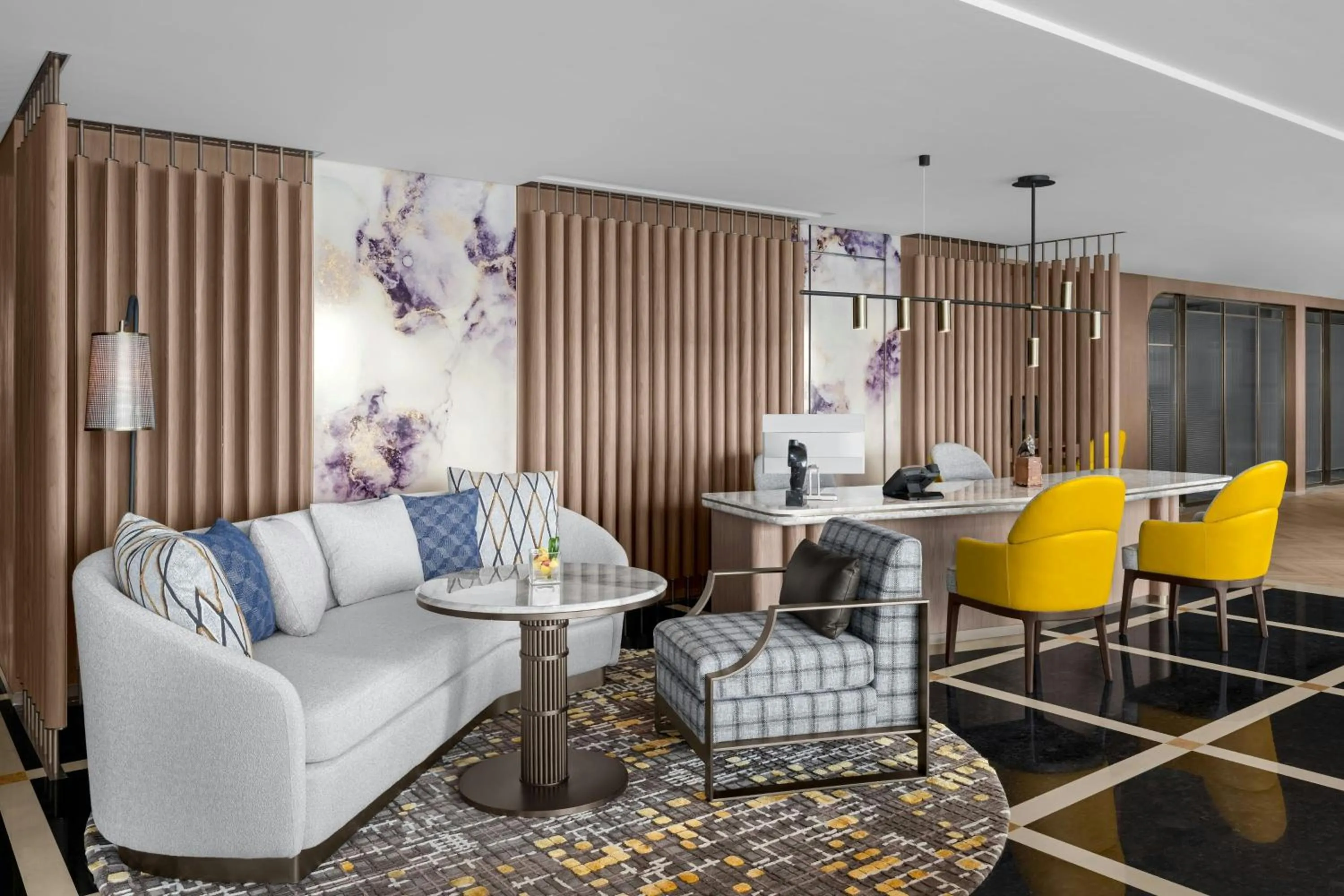 Lobby or reception in Shanghai Marriott Marquis City Centre