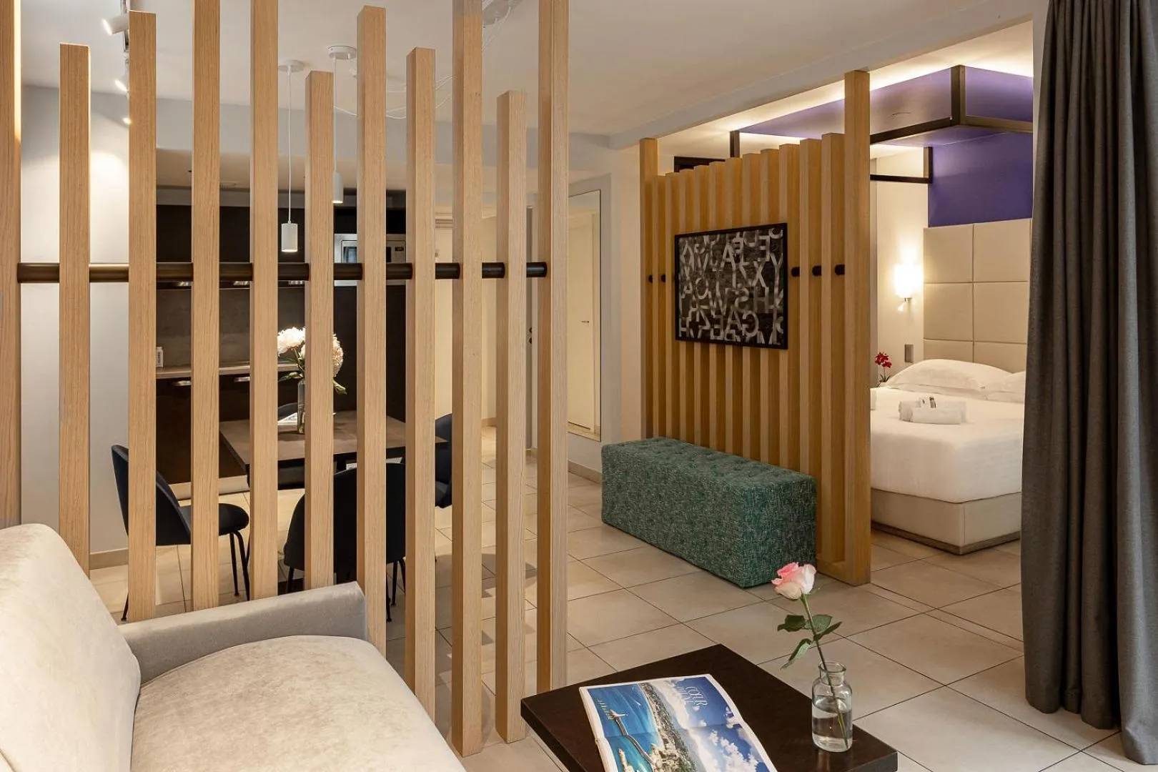 Living room, Bed in Royal Antibes - Luxury Hotel, Résidence, Beach & Spa