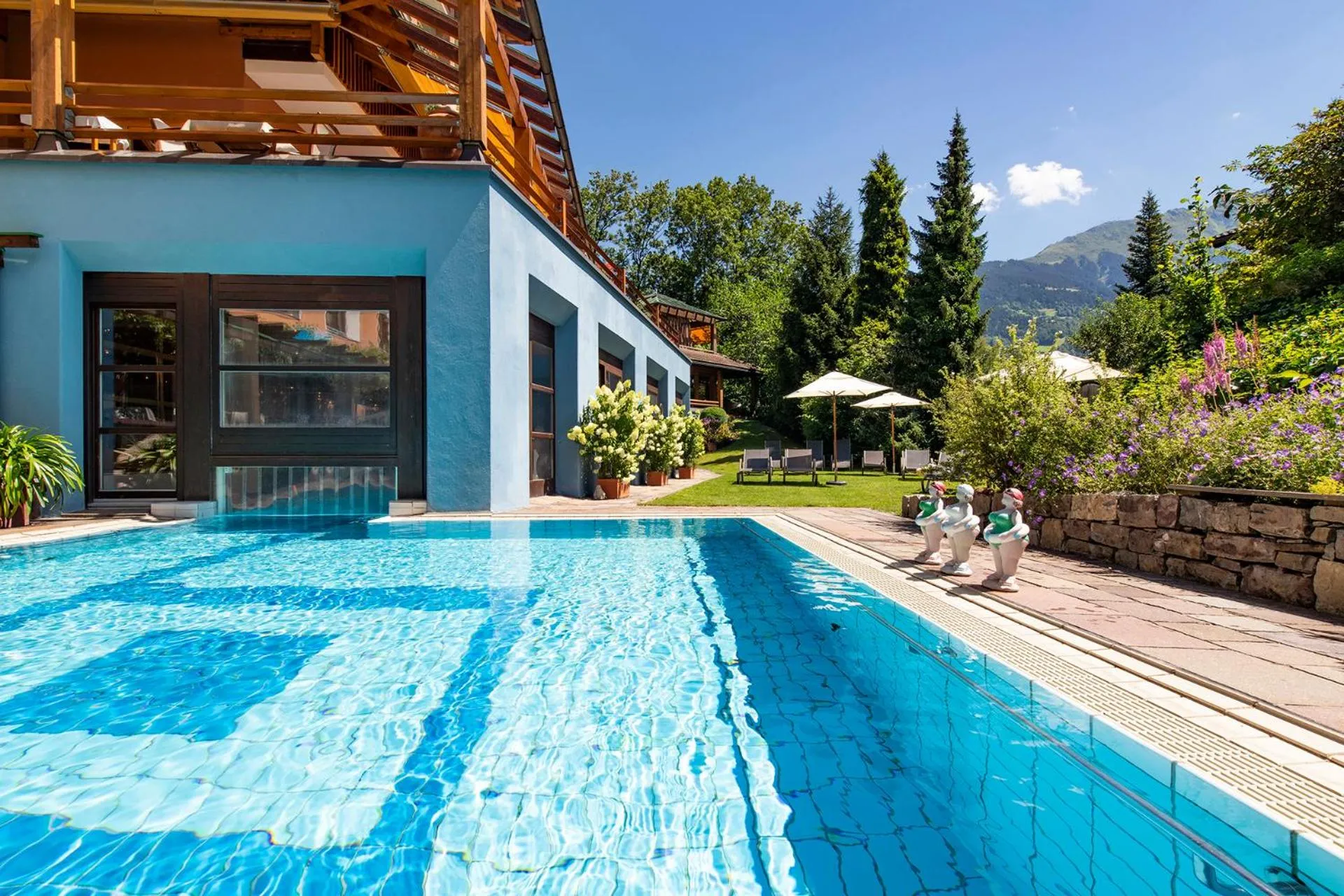 Pool view in Hotel Montafoner Hof