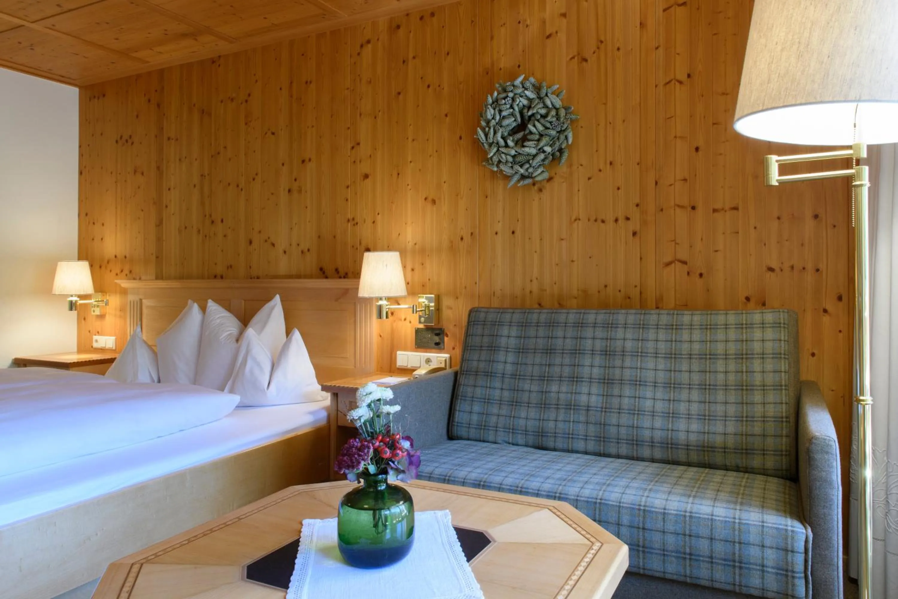 Photo of the whole room, Bed in Geniesserhotel Montafoner Hof