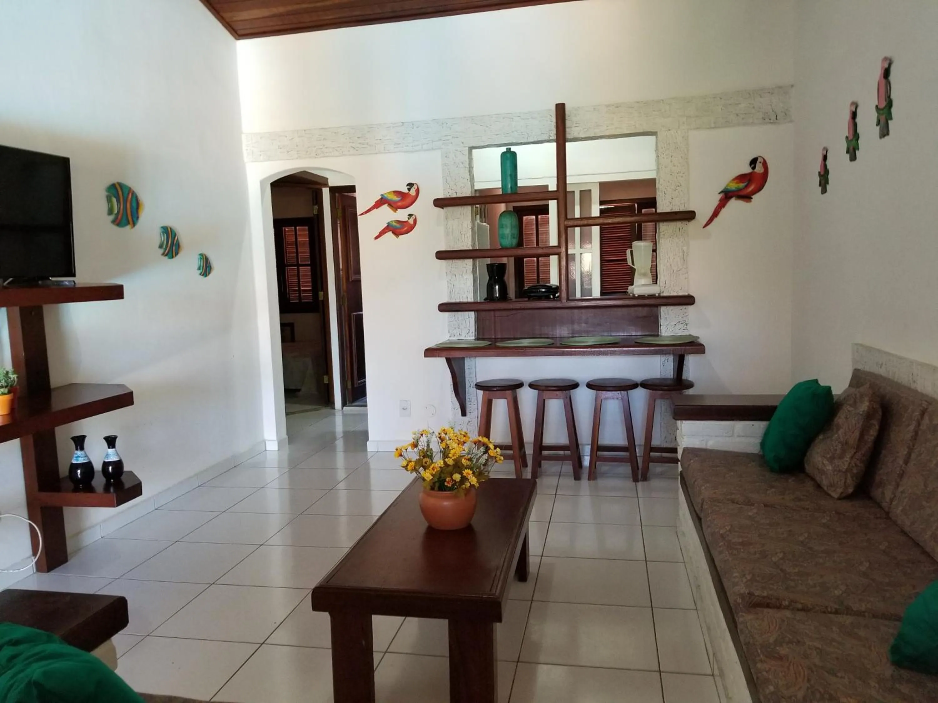 Living room in Flat - Geribá Apart Hotel