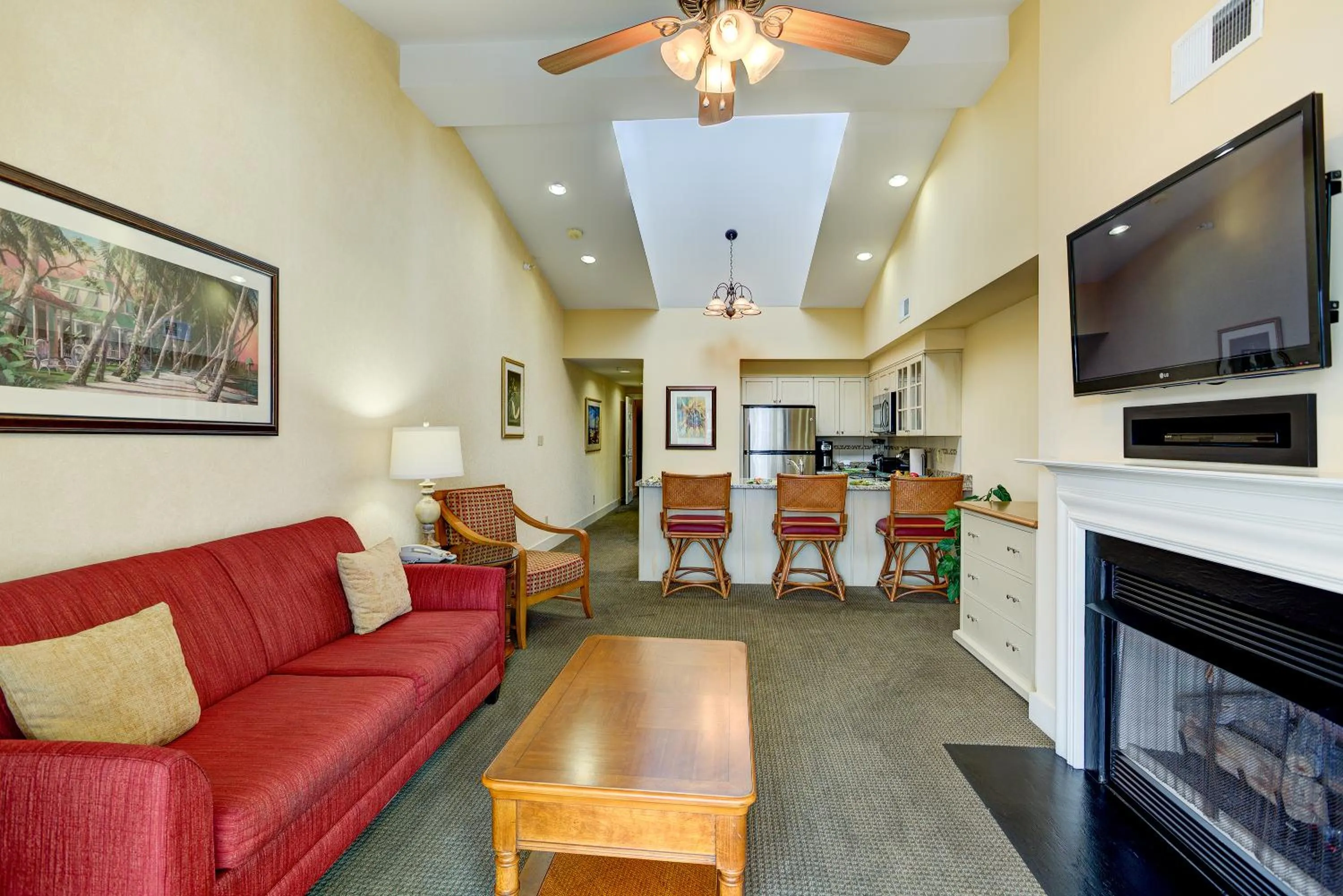 Living room in Turtle Cay Resort