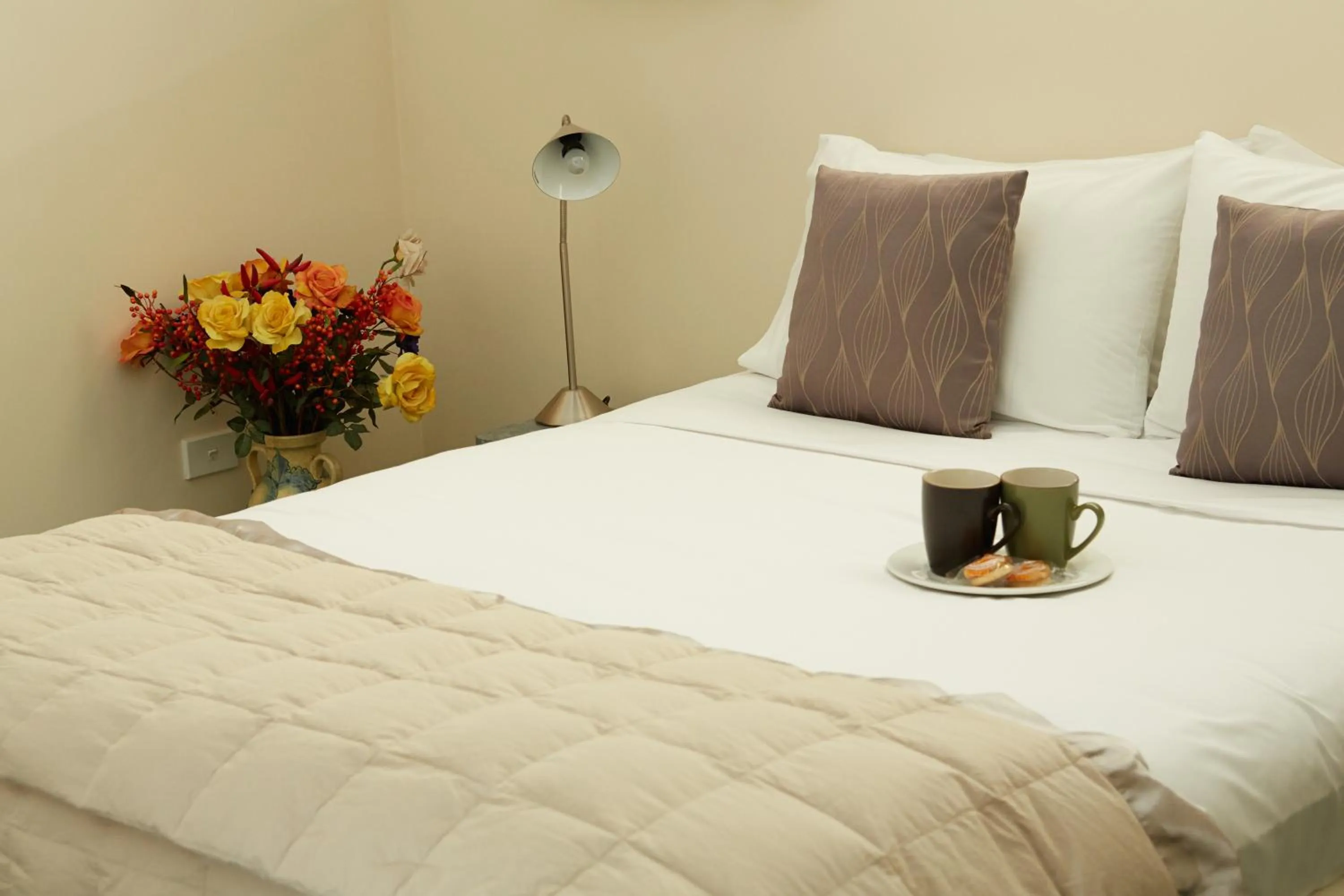 Bed in Bavarian Motel