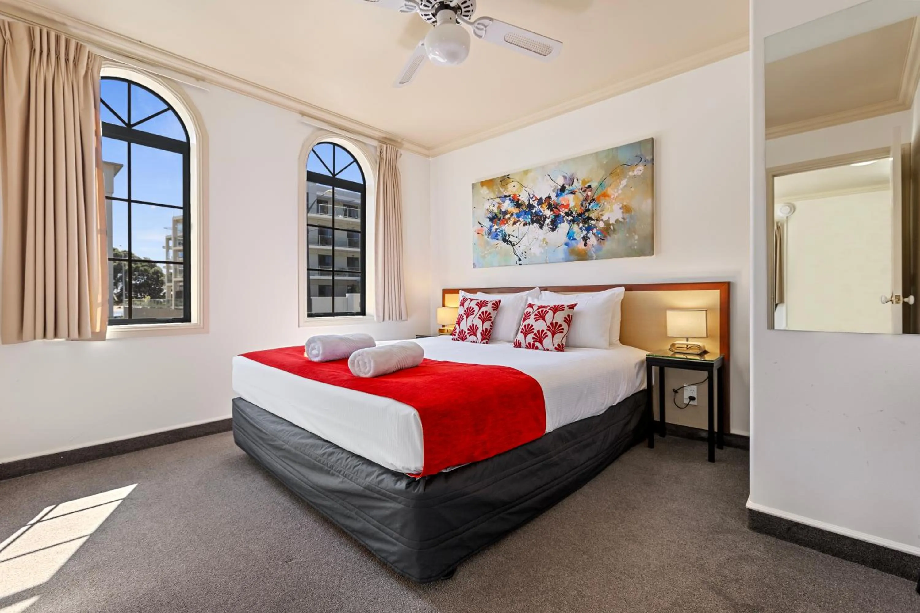 Bed in Tuscany Villas Whakatane