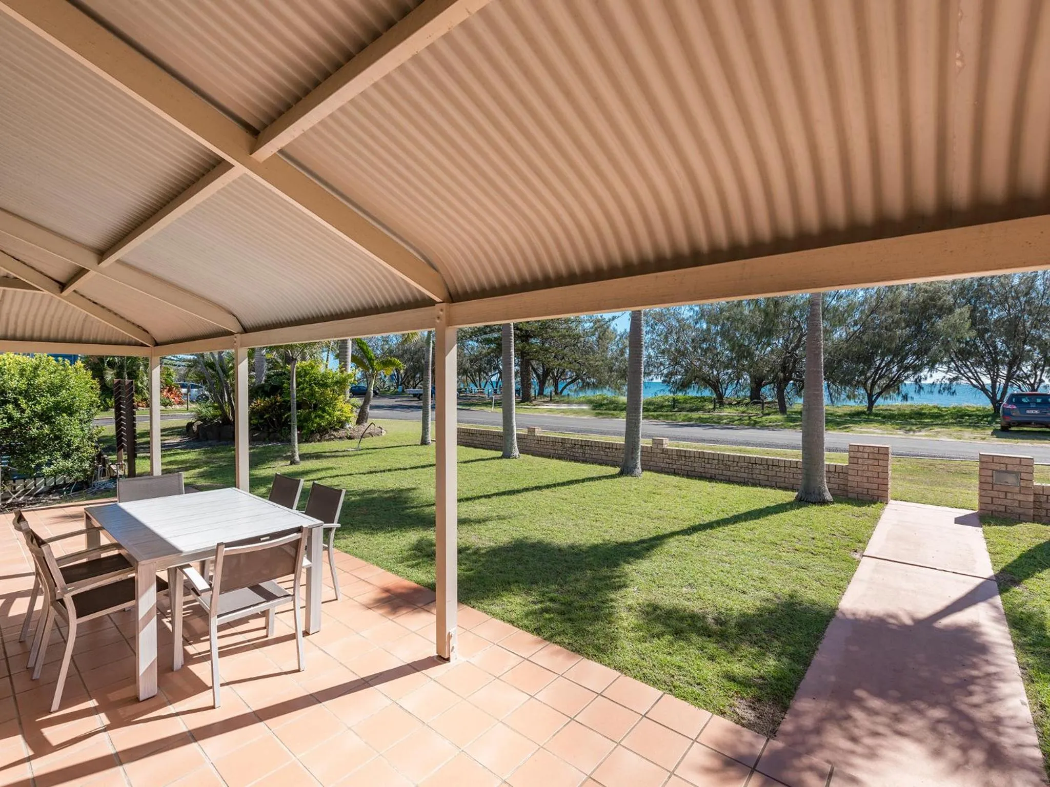 Patio in NRMA Woodgate Beach Holiday Park
