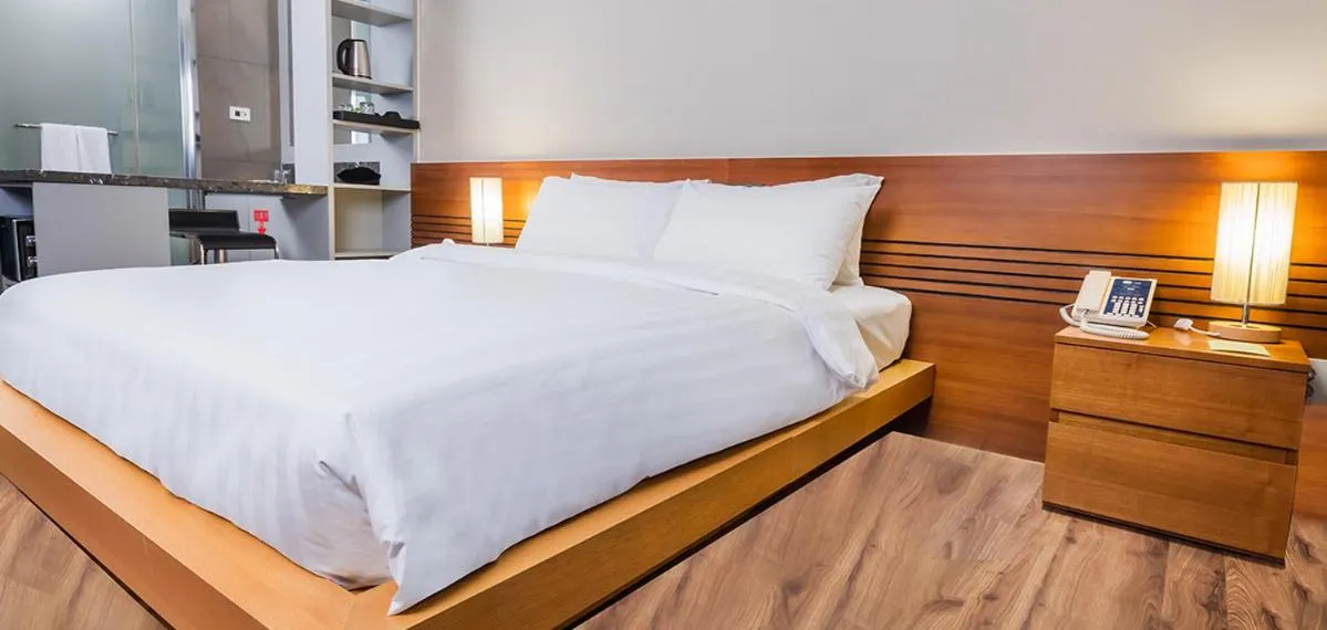 Bed in J One Hotel Cheongju