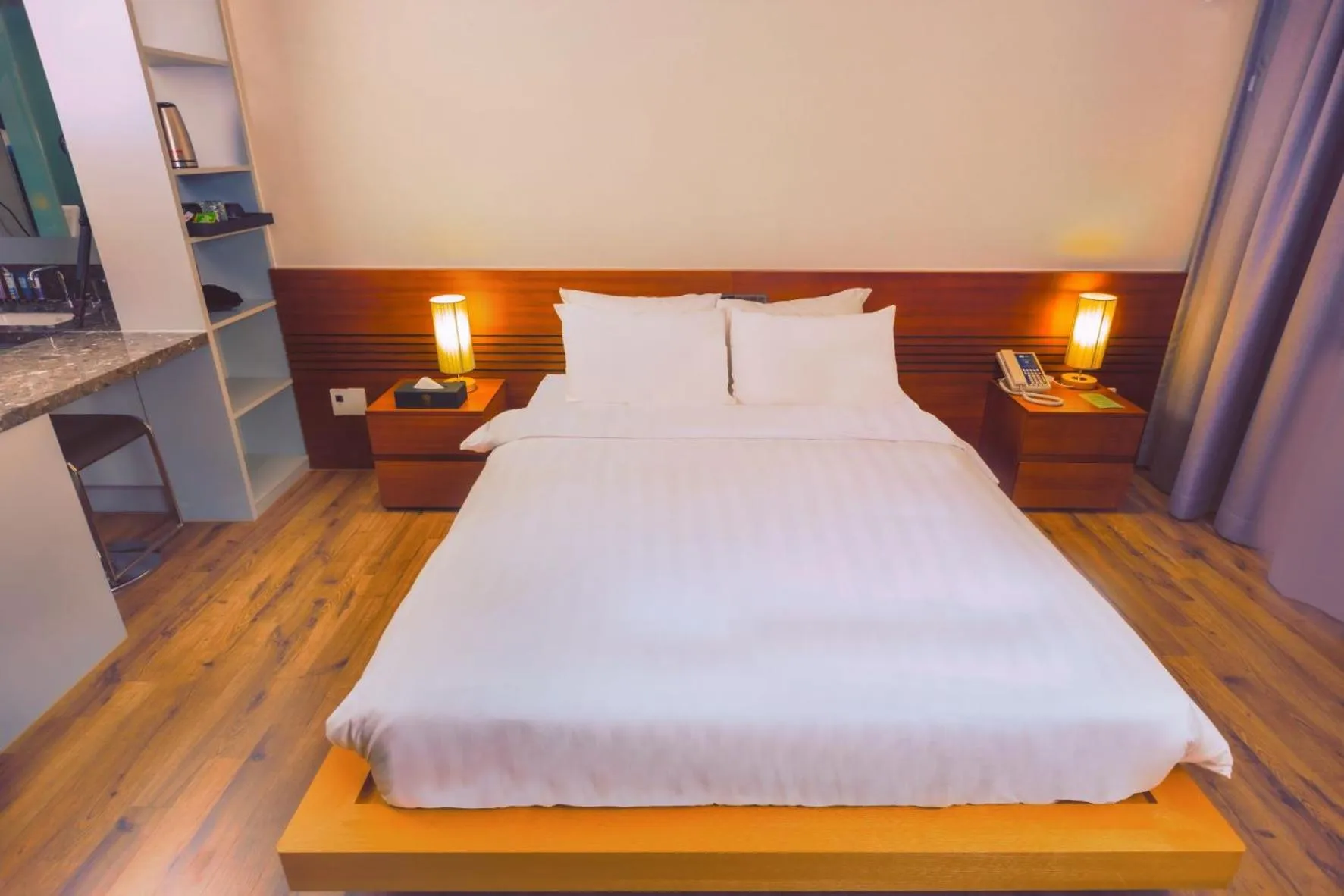 Bed in J One Hotel Cheongju