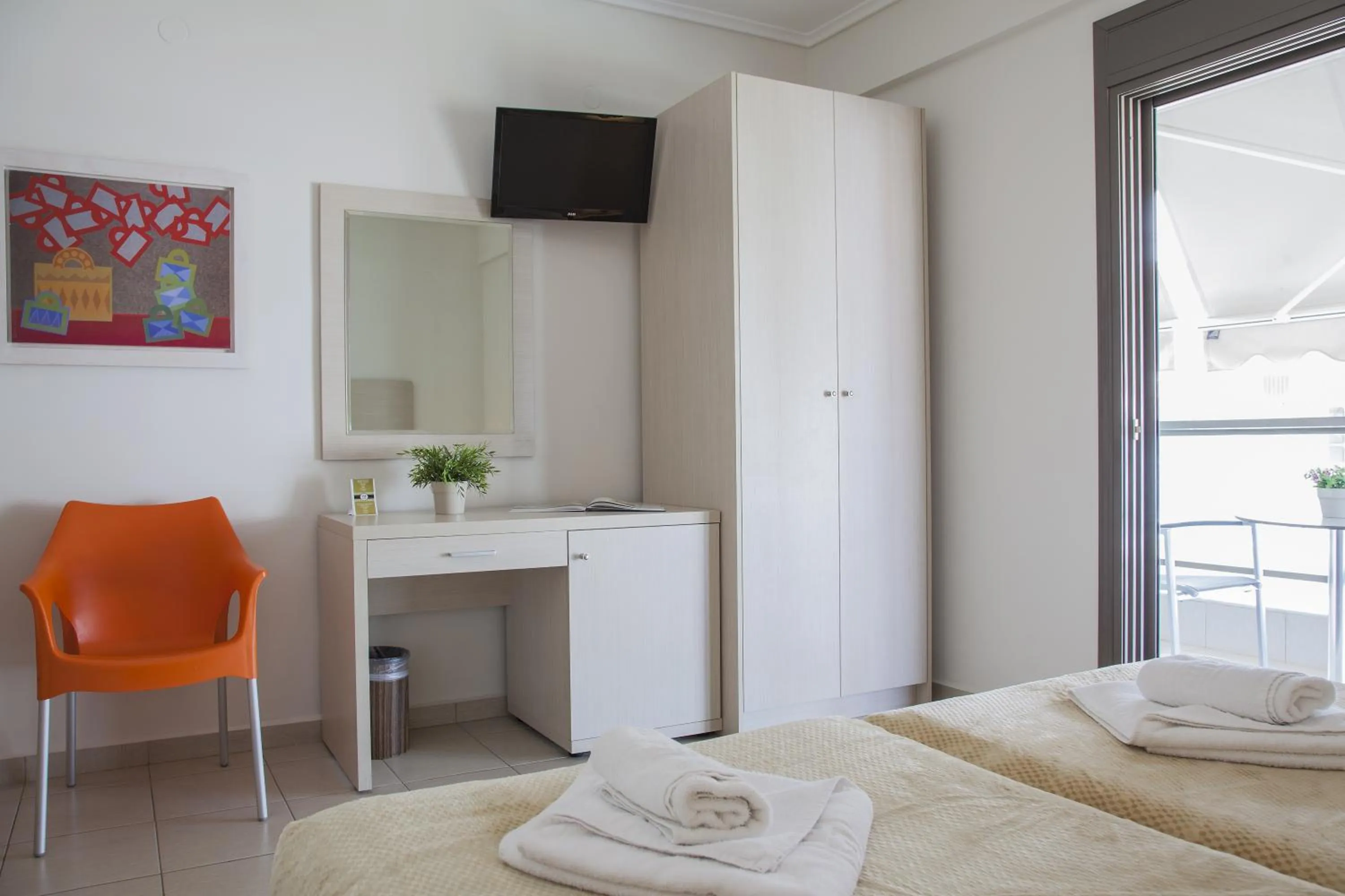 Bedroom, Bed in Hotel Mavridis