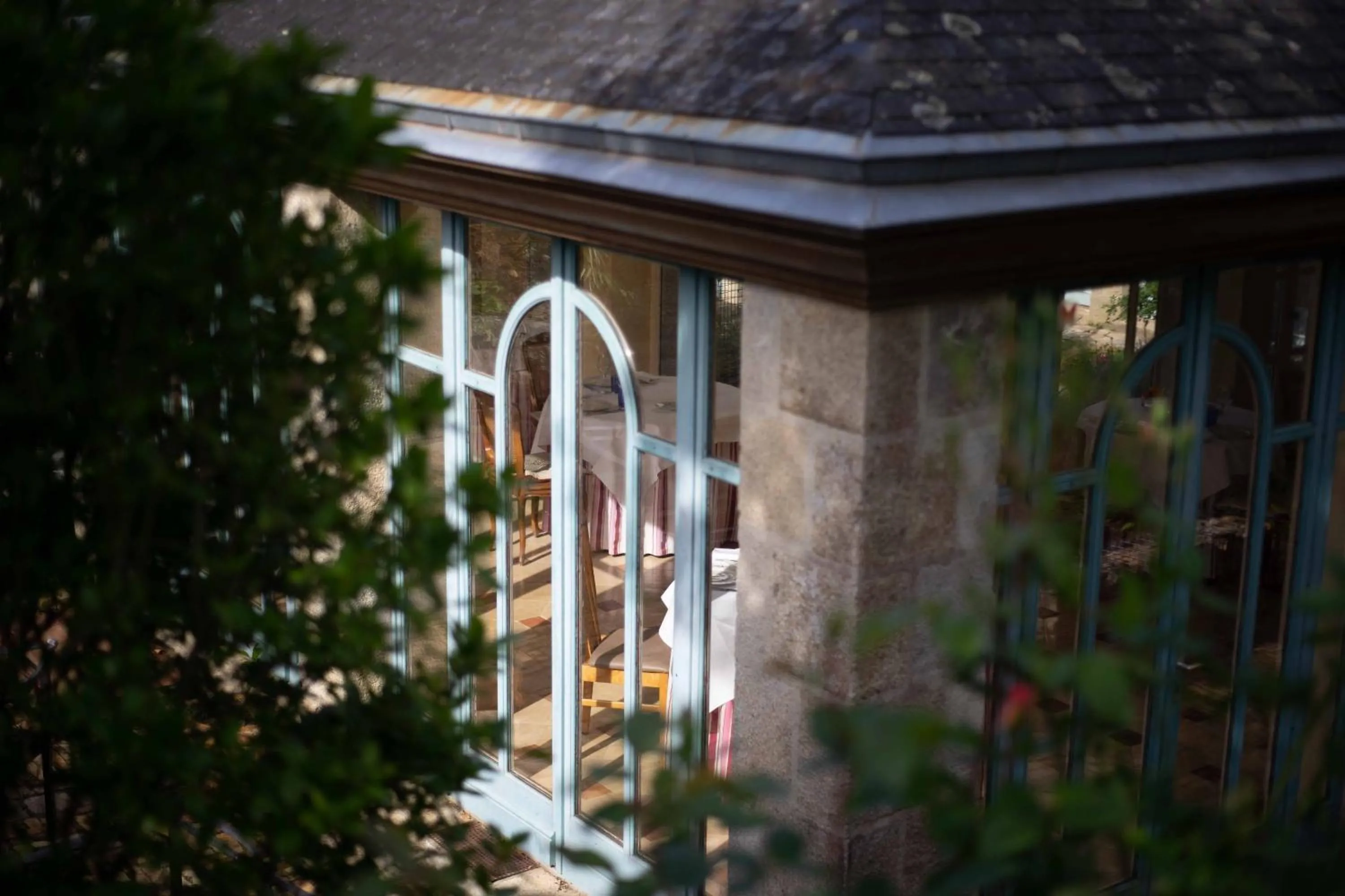 Garden view in Auberge Bretonne