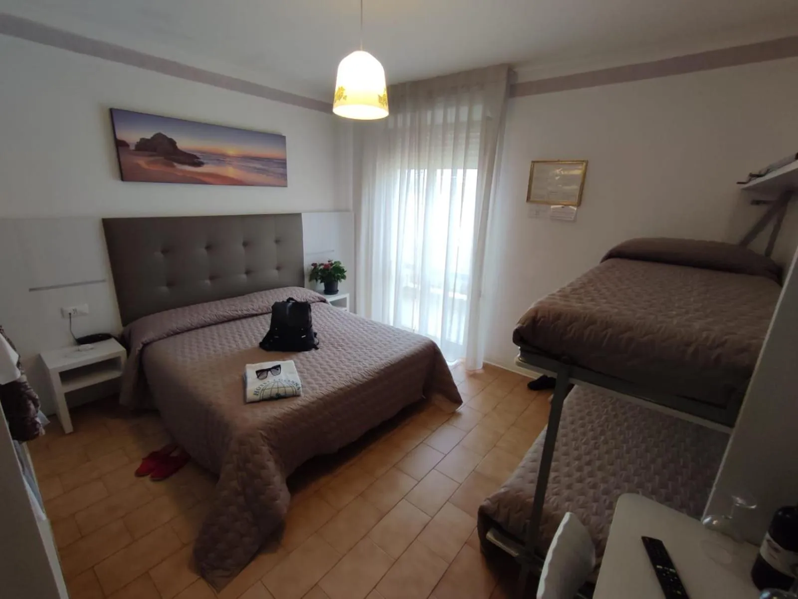 Bed in Hotel Losanna Cervia