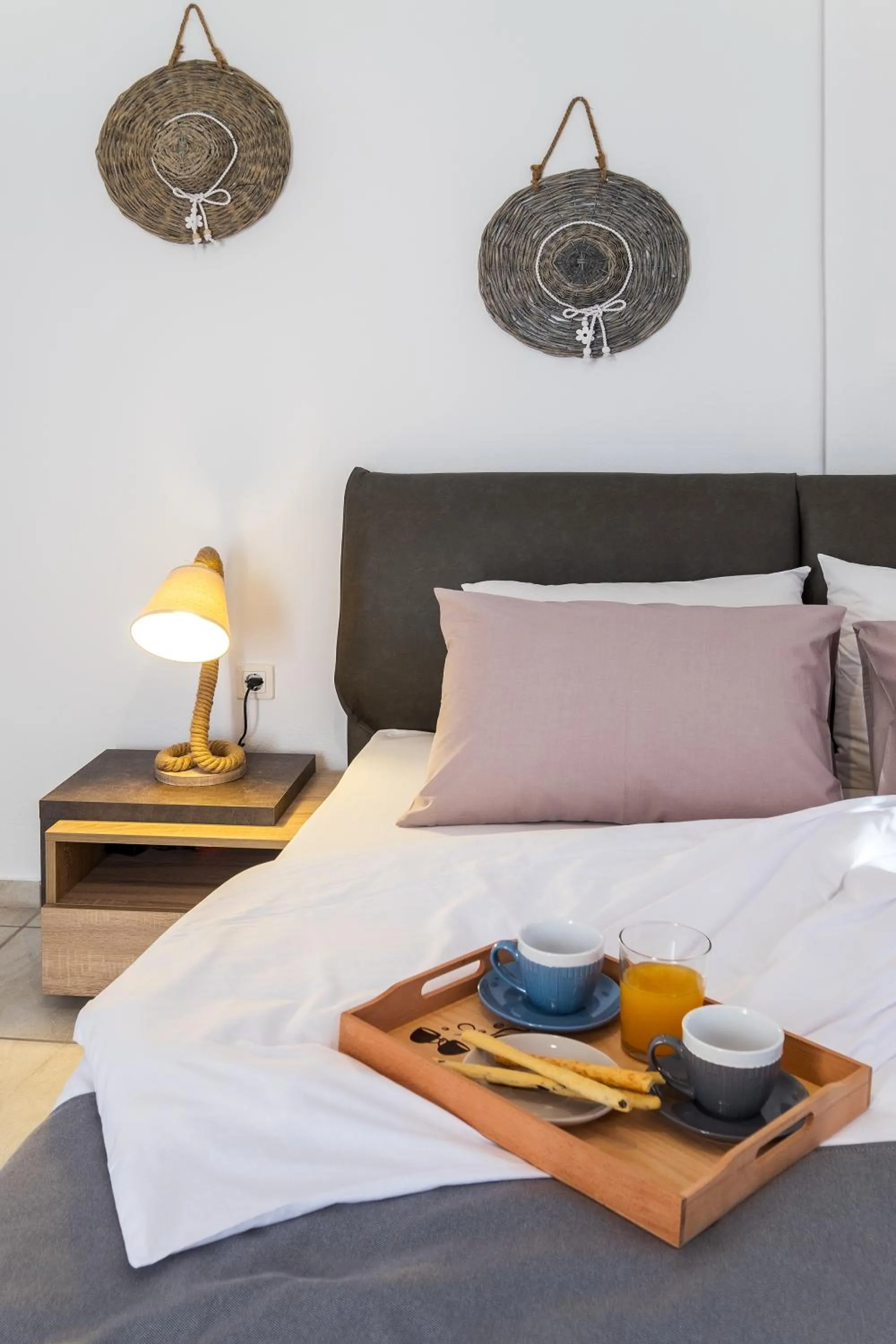 Bed in Paros Villas Nereids