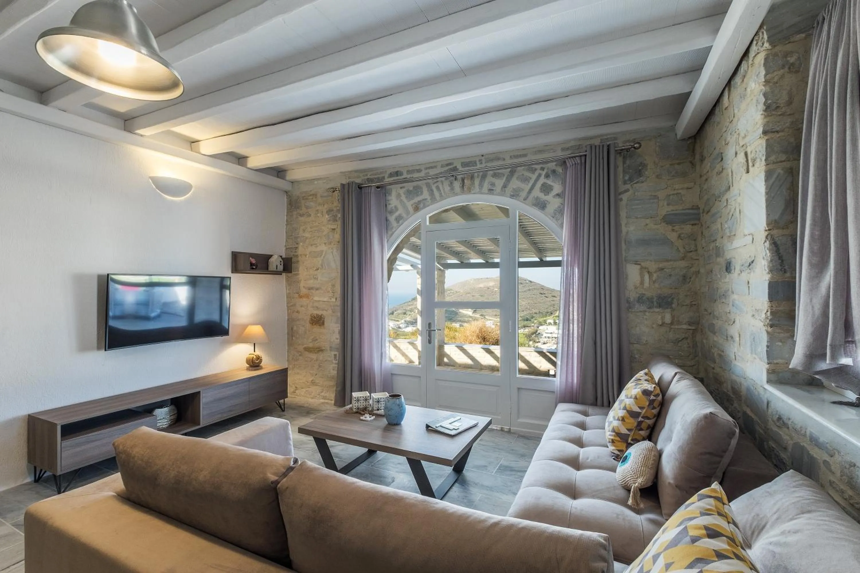TV and multimedia in Paros Villas Nereids