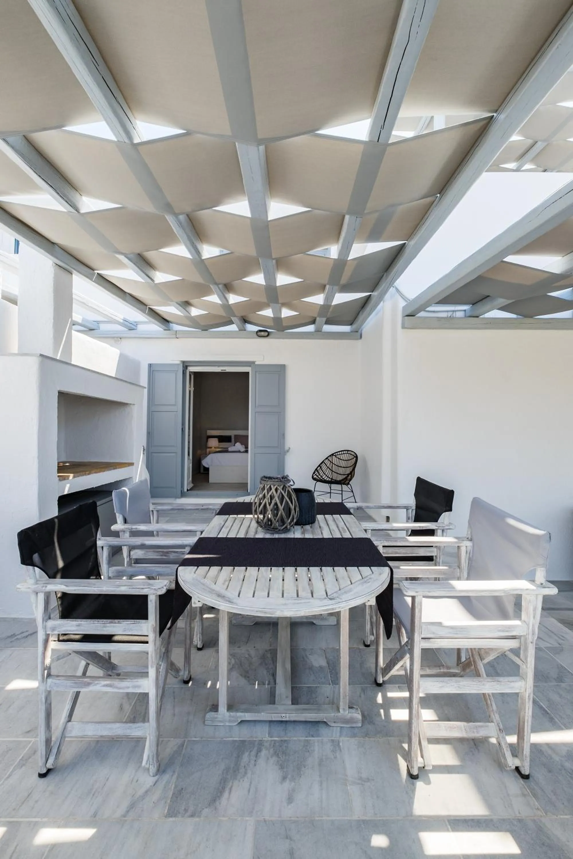 Dining area in Paros Villas Nereids