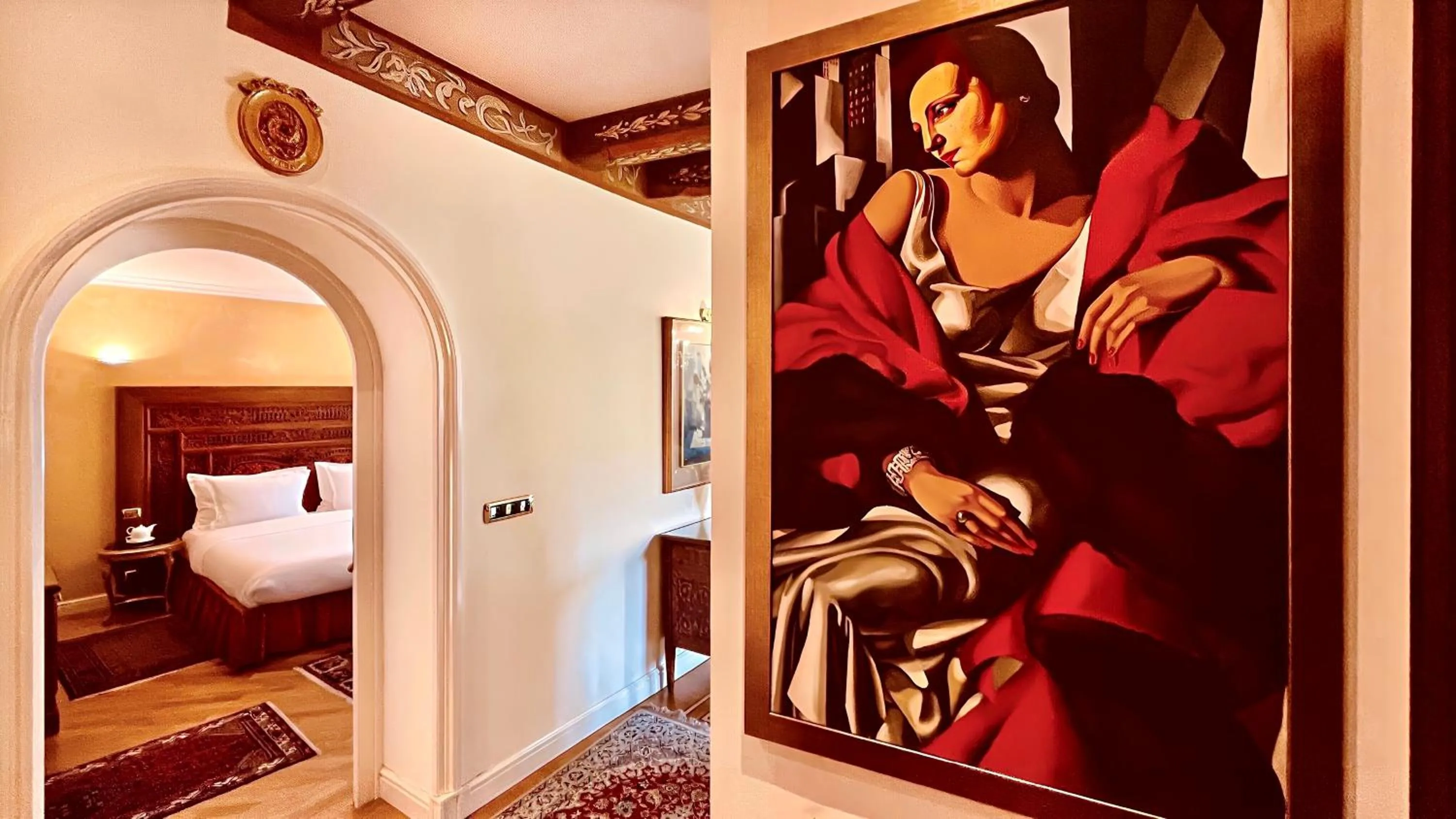 Decorative detail, Bed in Alchymist Prague Castle Suites Hotel