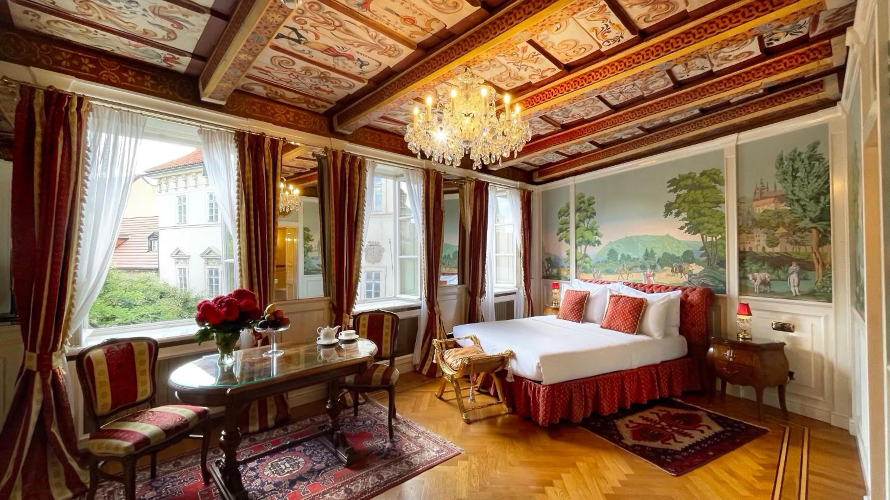 Bed in Alchymist Prague Castle Suites Hotel