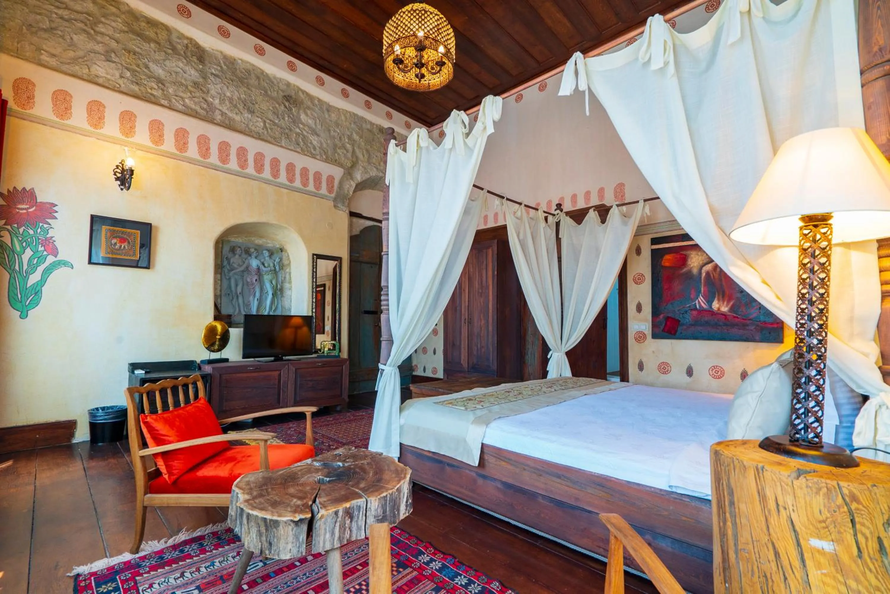 Bed in Zen Alacati Hotel