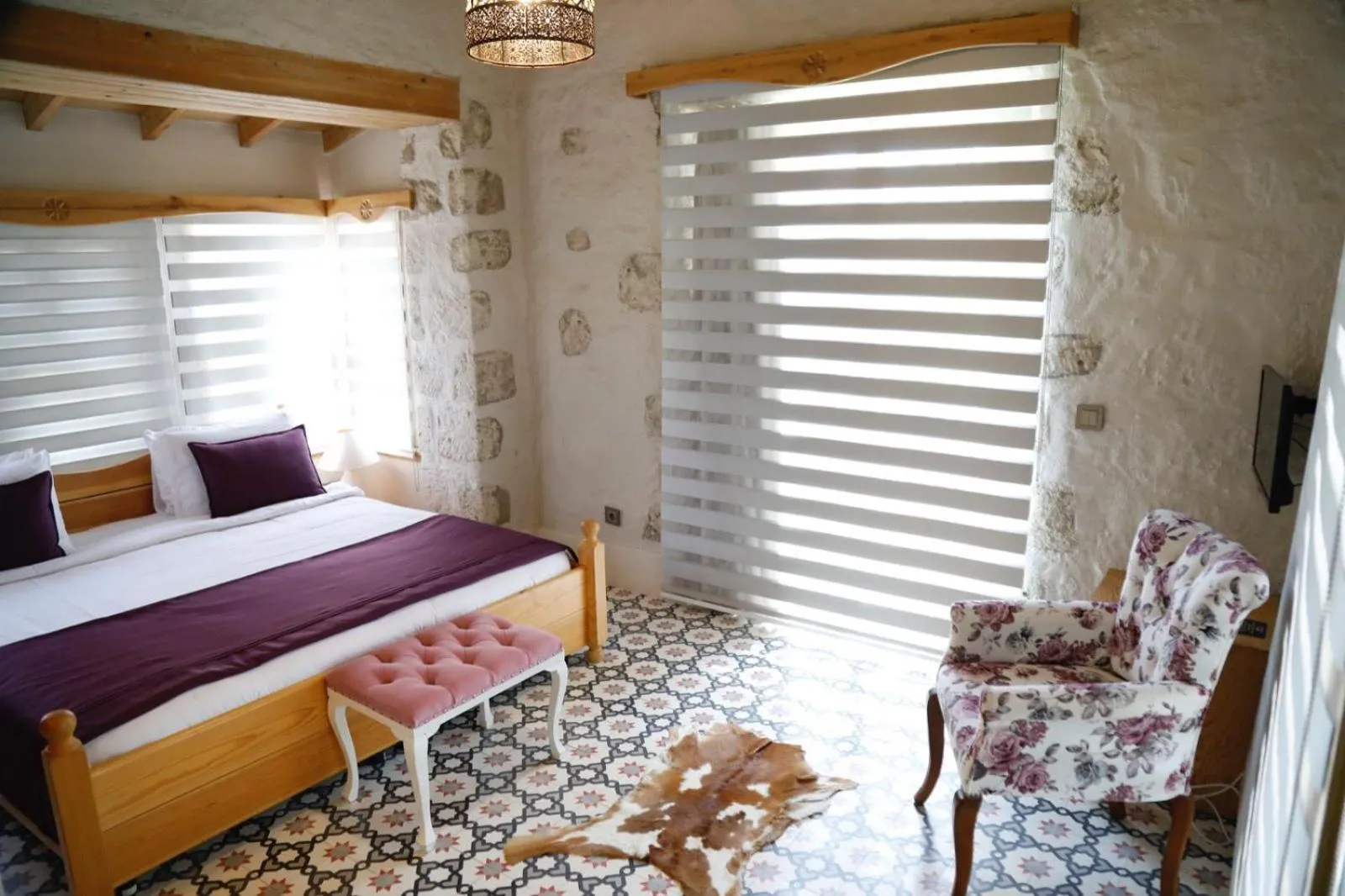 Bed in Zen Alacati Hotel