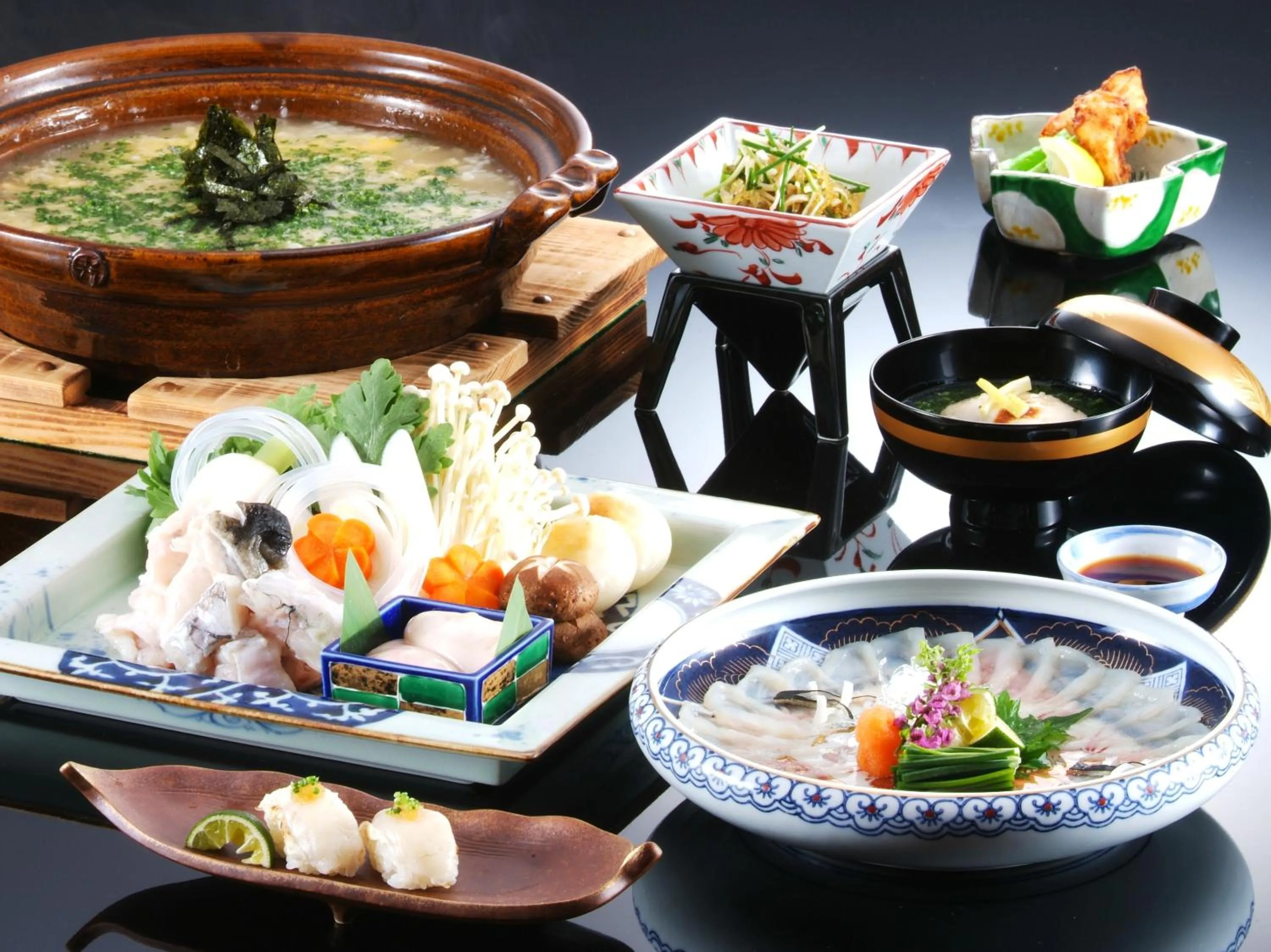 Dinner in Monjusou Shourotei