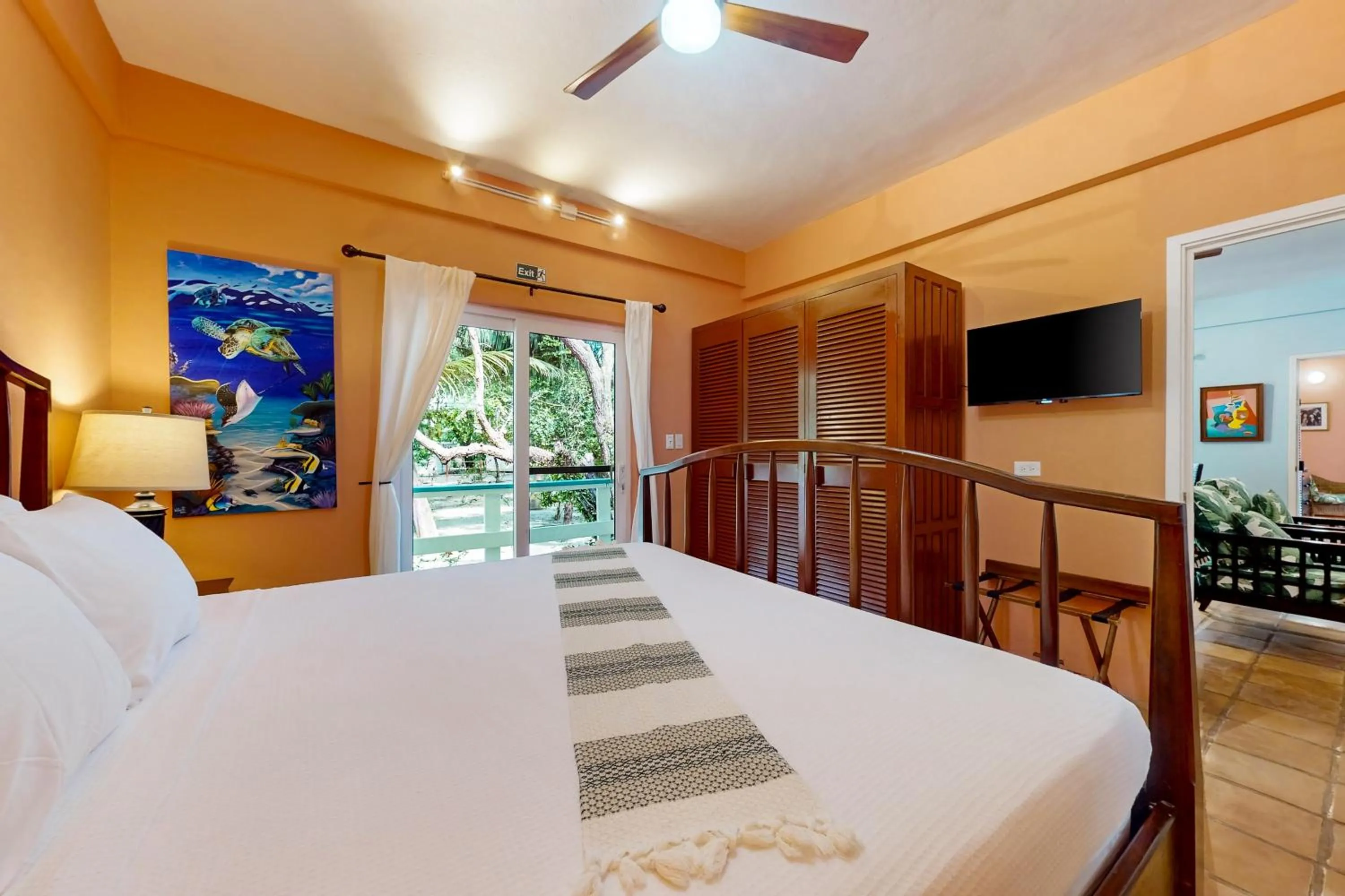Bed in Condo #24 @ Beachside Villas