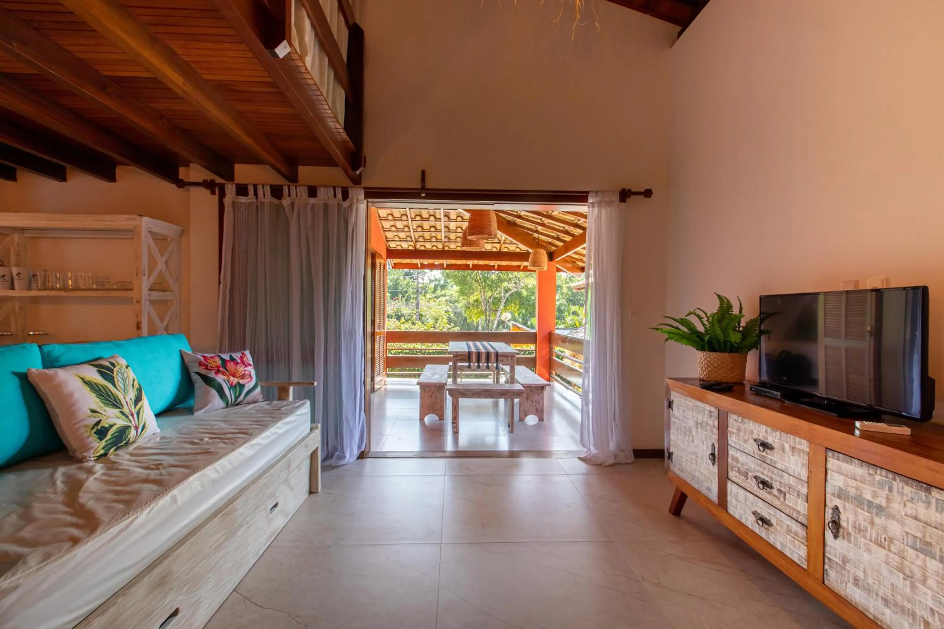 Living room in Casa Villa Cristian Pé na Areia