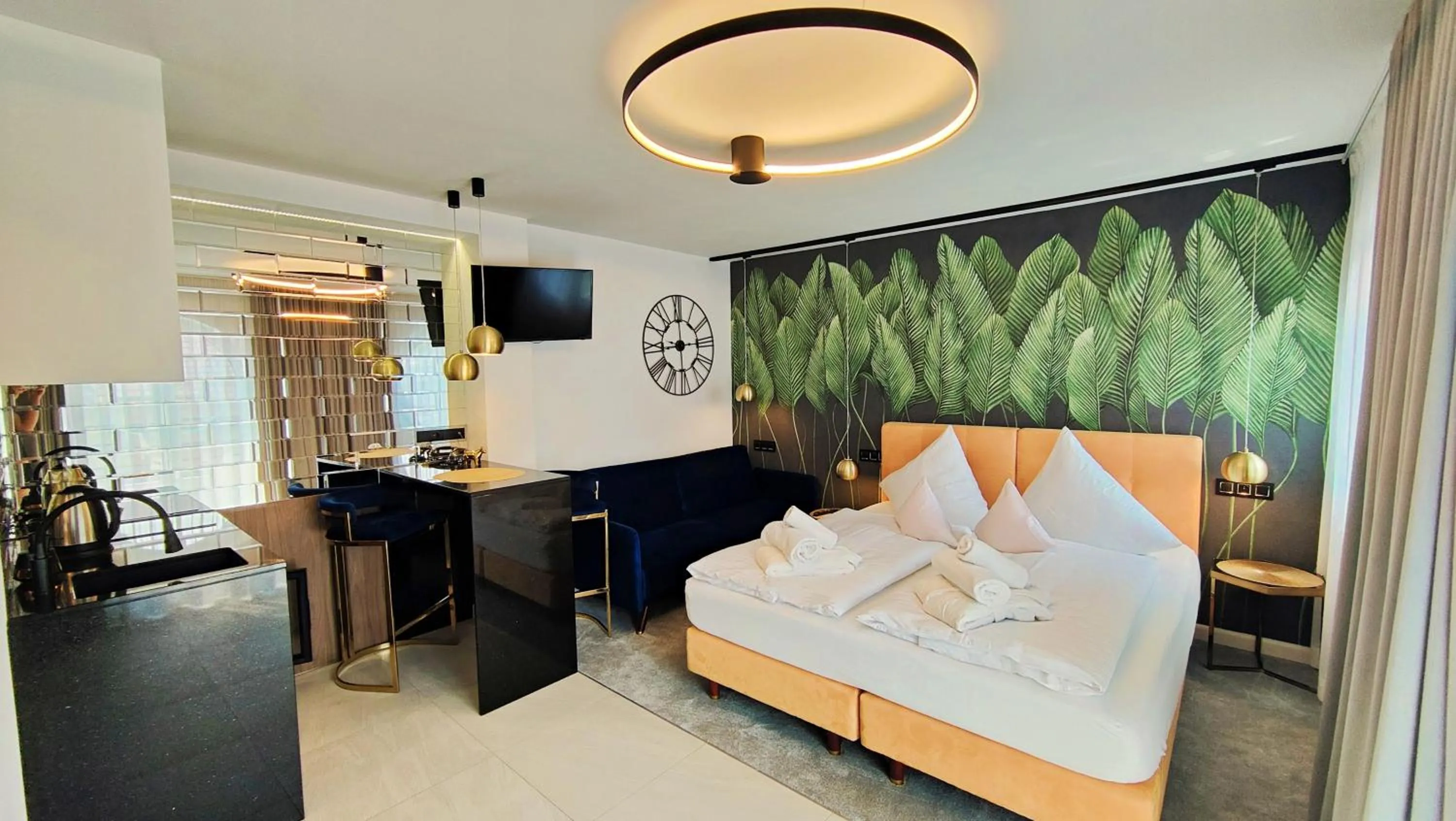 Kitchen or kitchenette, Bed in Dom Wypoczynkowy Oskar Jastrzębia Góra