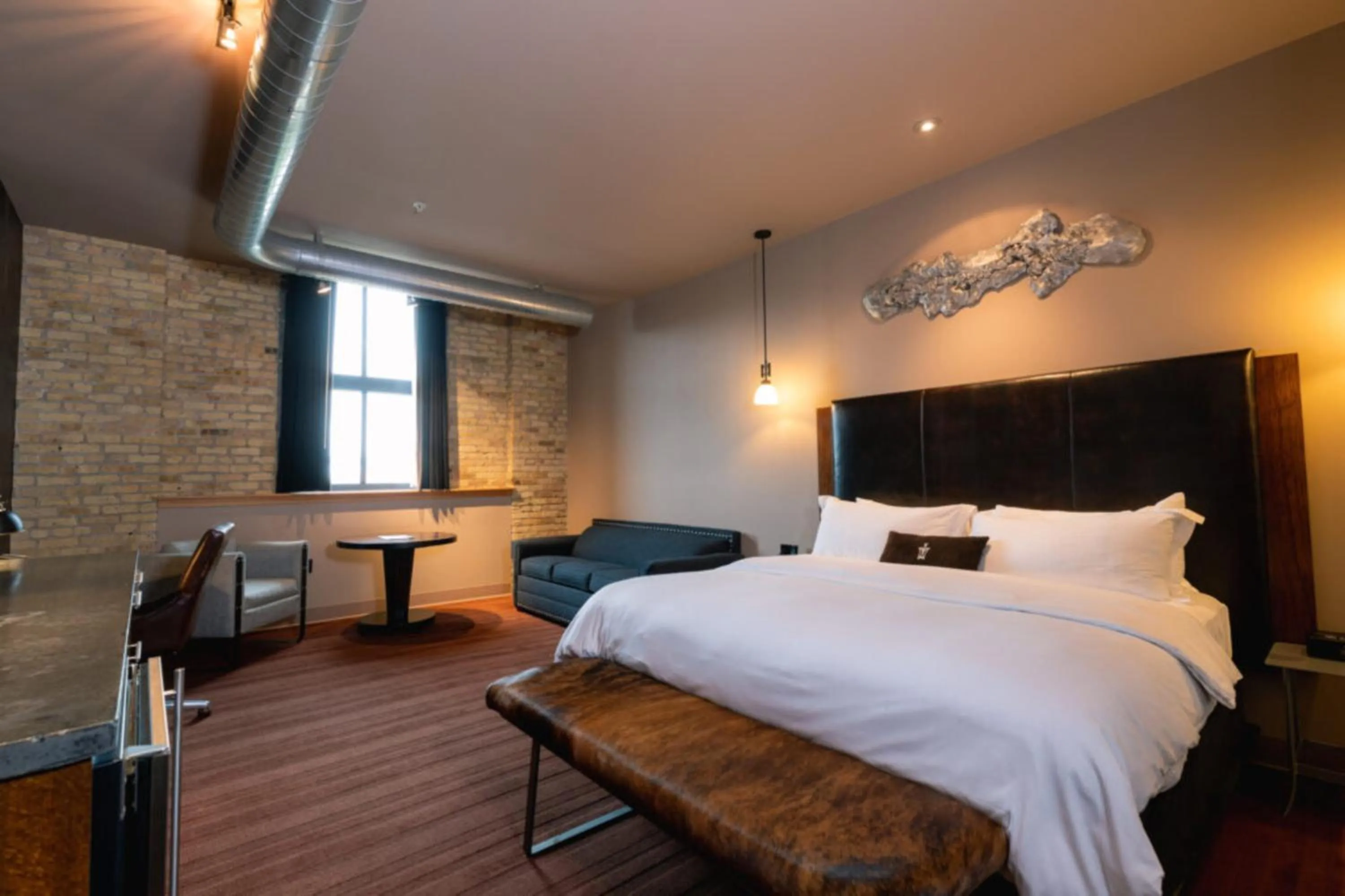 Bed in The Iron Horse Hotel