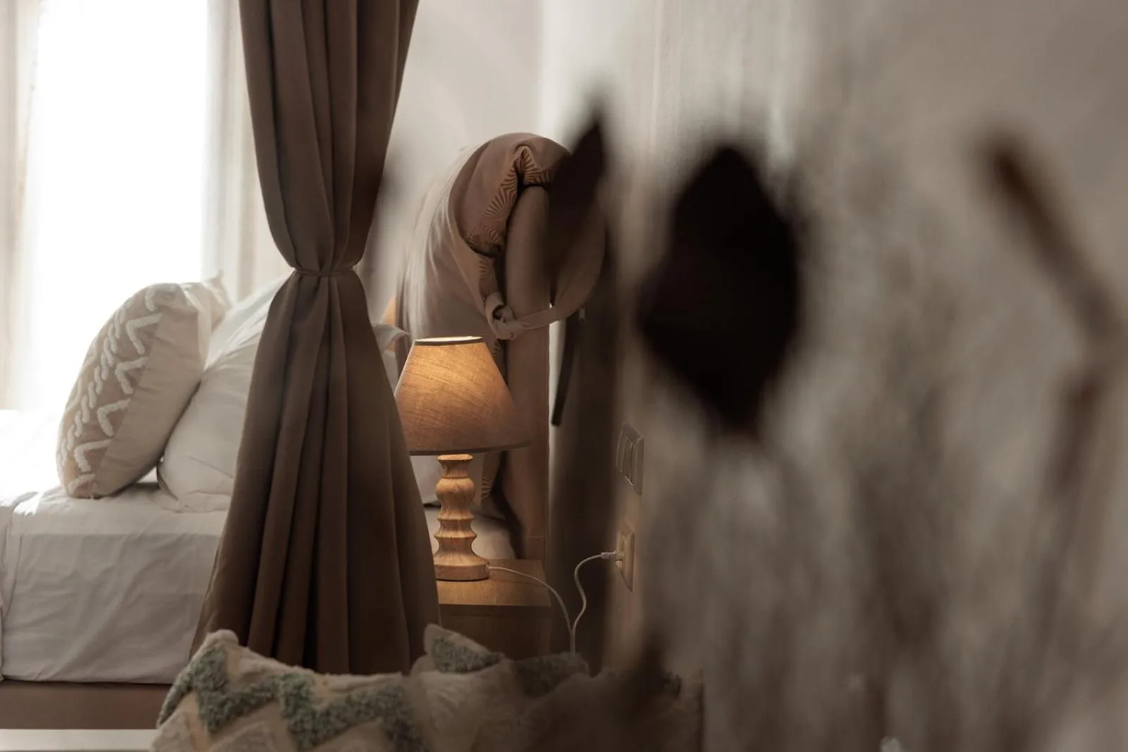 Bedroom, Bed in Anemomilos Beach hotel