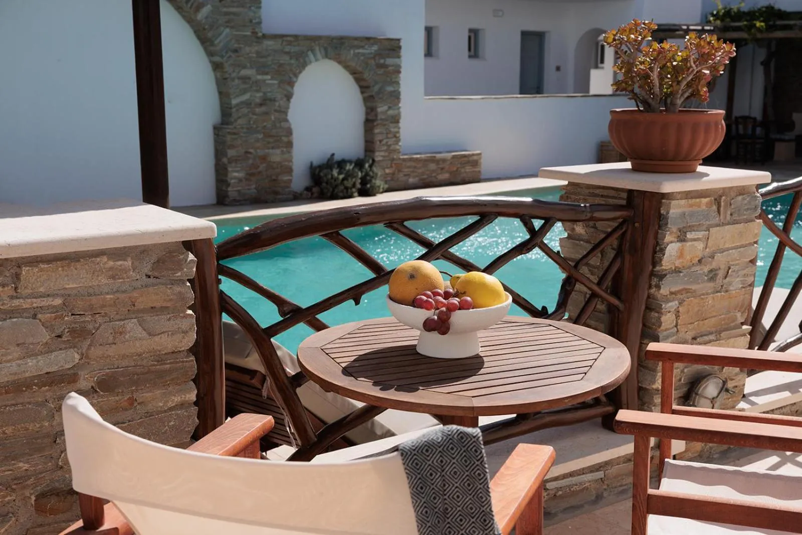 Pool view in Anemomilos Beach hotel