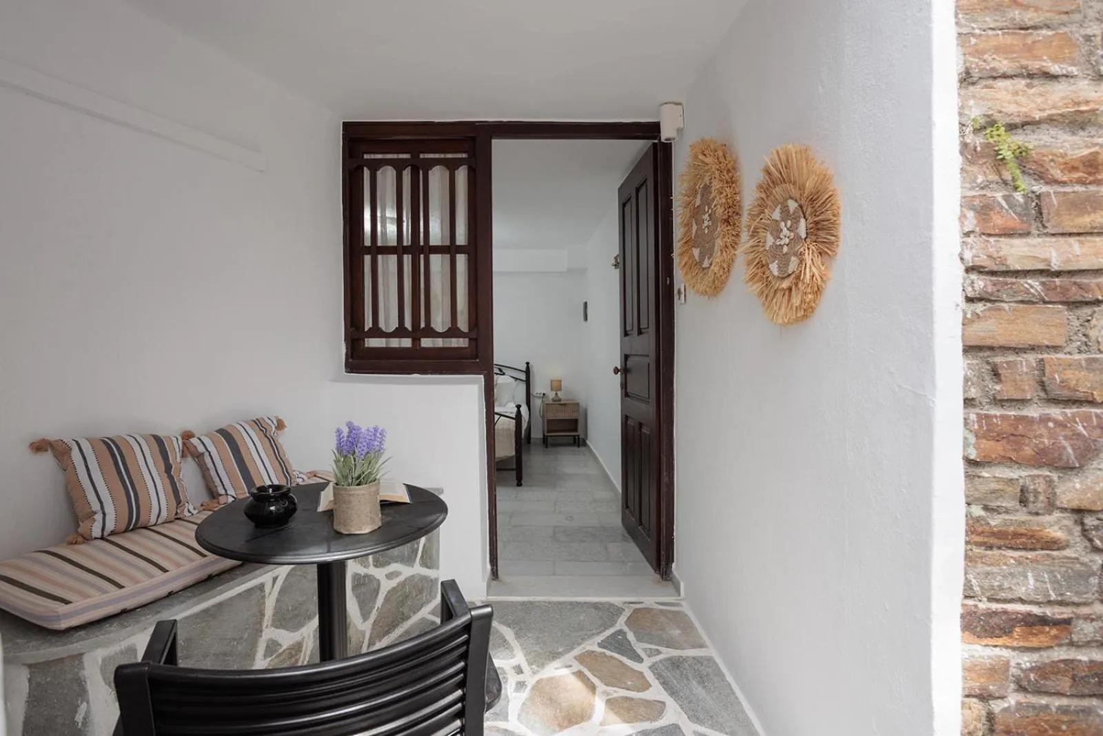 Patio in Anemomilos Beach hotel